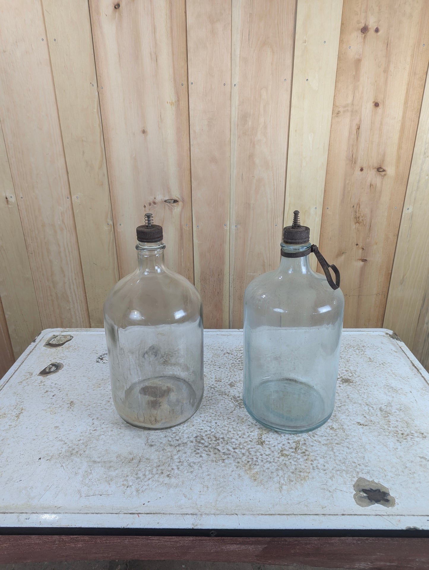 Antique Glass Fuel Jars