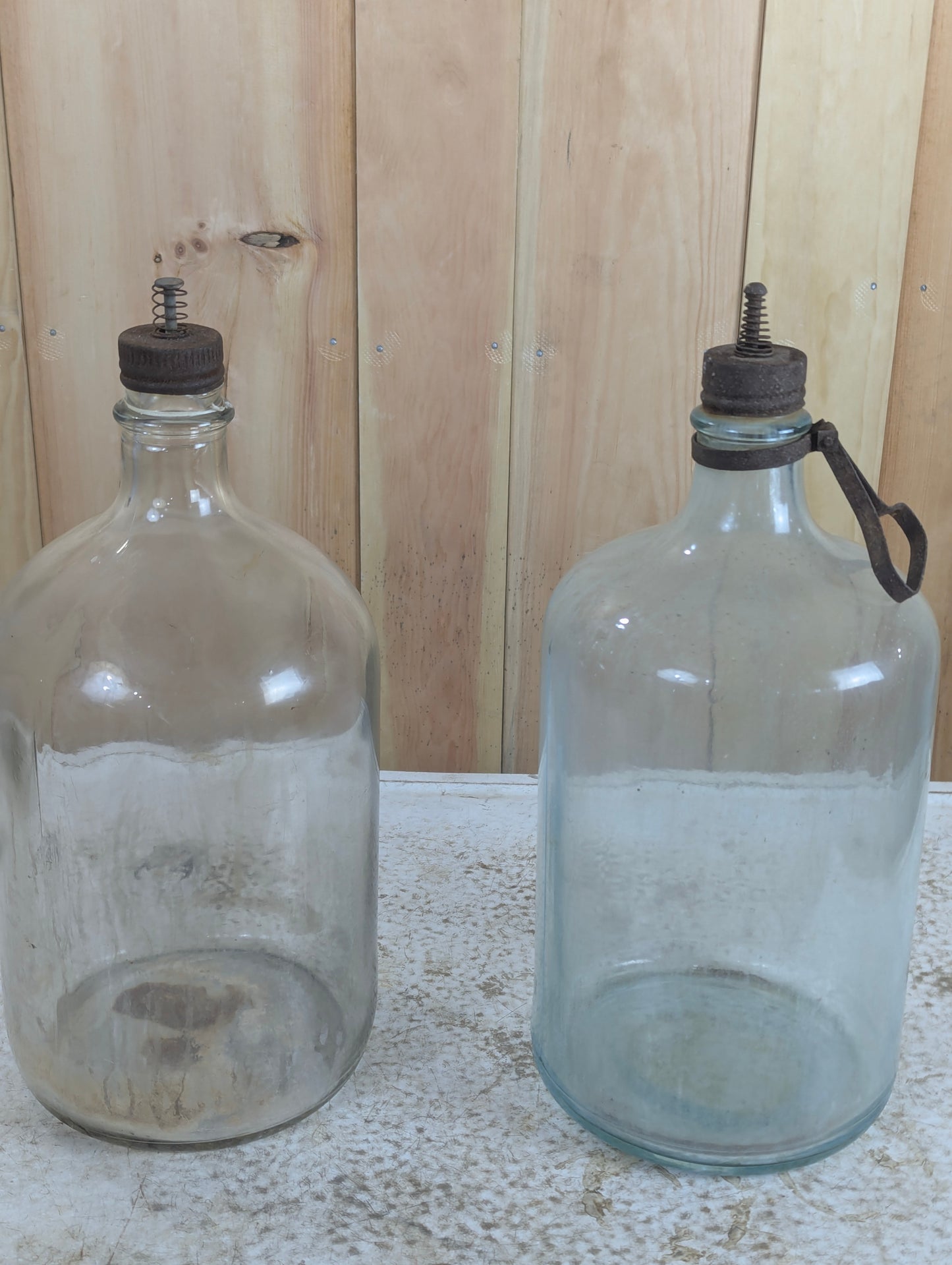 Antique Glass Fuel Jars