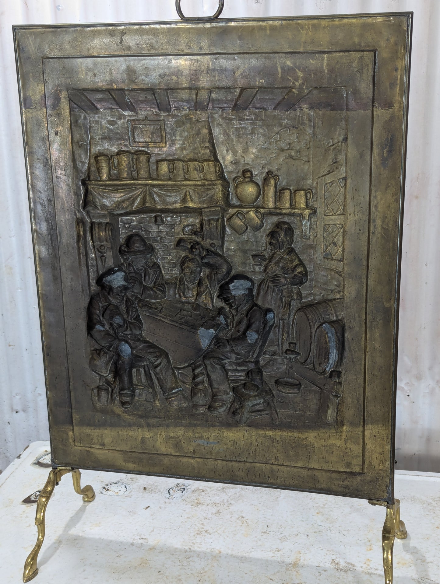 Vintage Brass Fireplace Screen