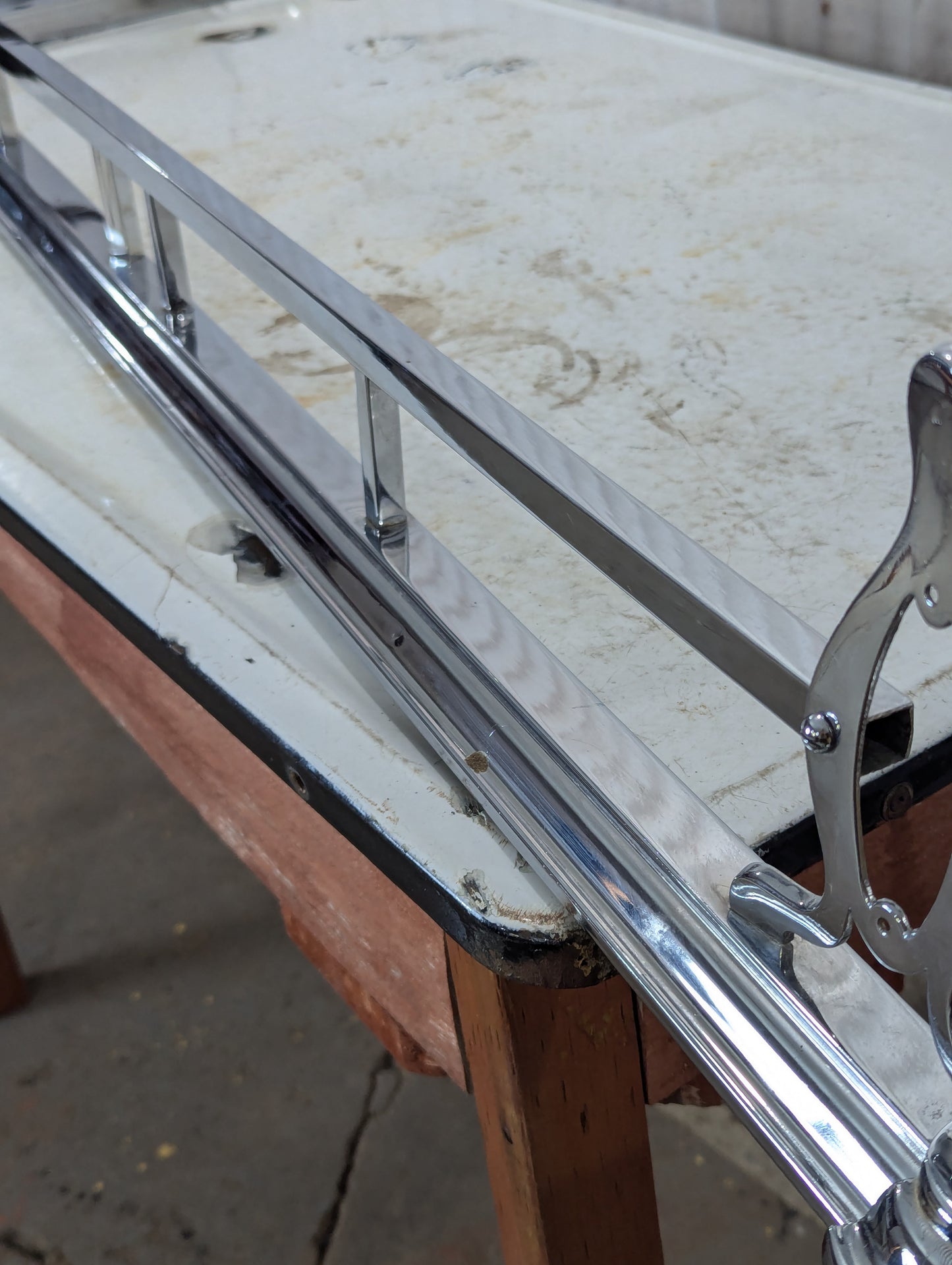 Chrome Finish Fireplace Fender