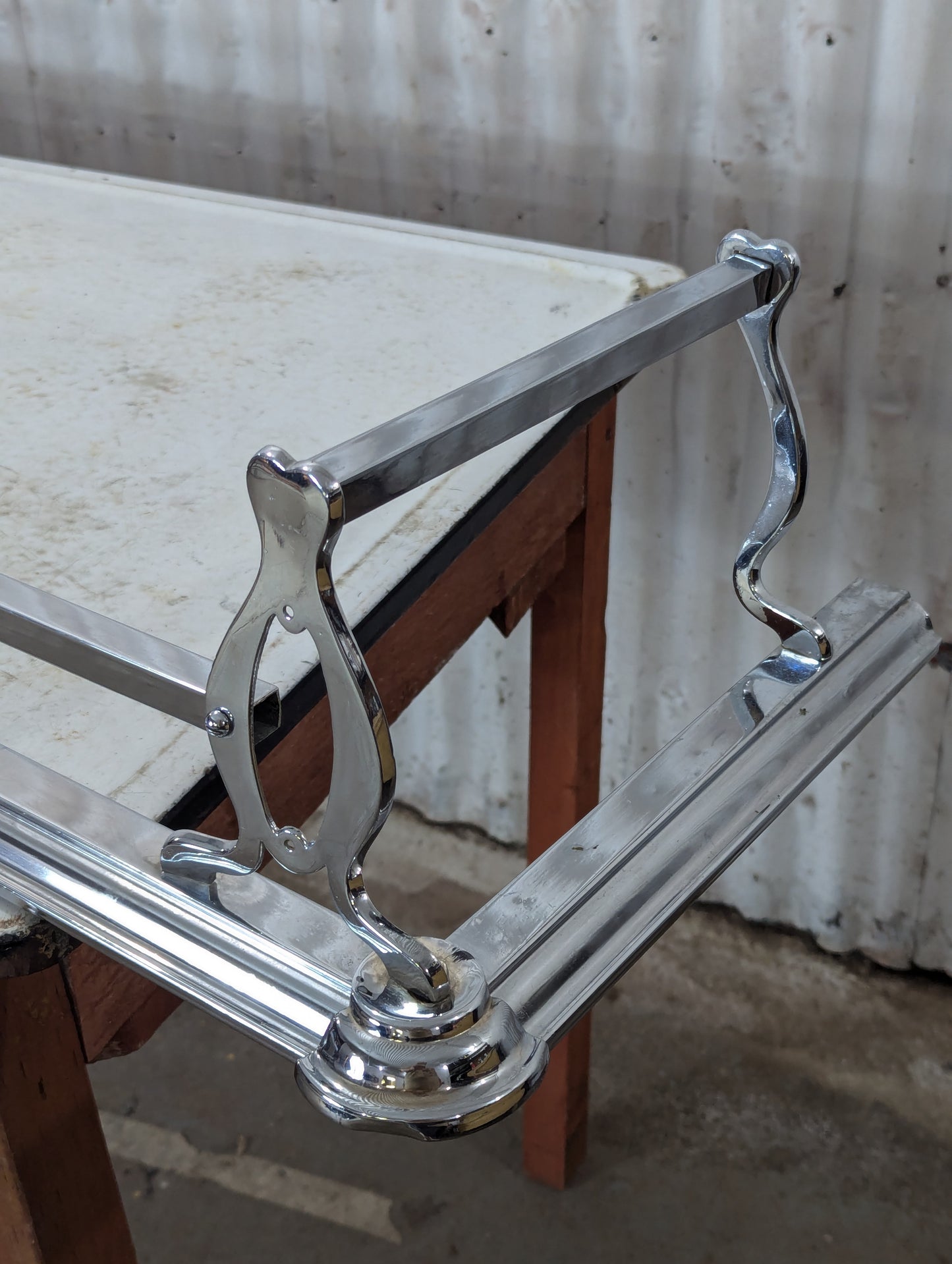 Chrome Finish Fireplace Fender