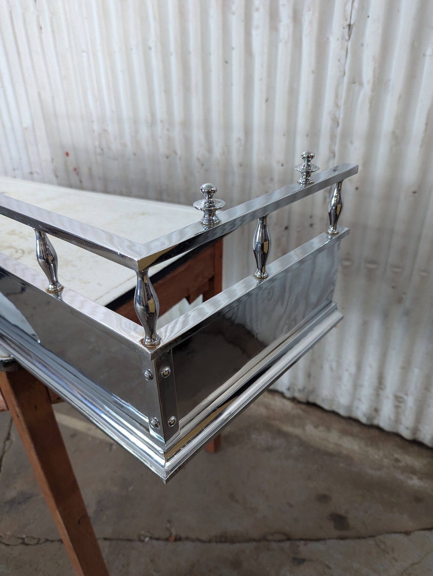 Chrome Fireplace Fender