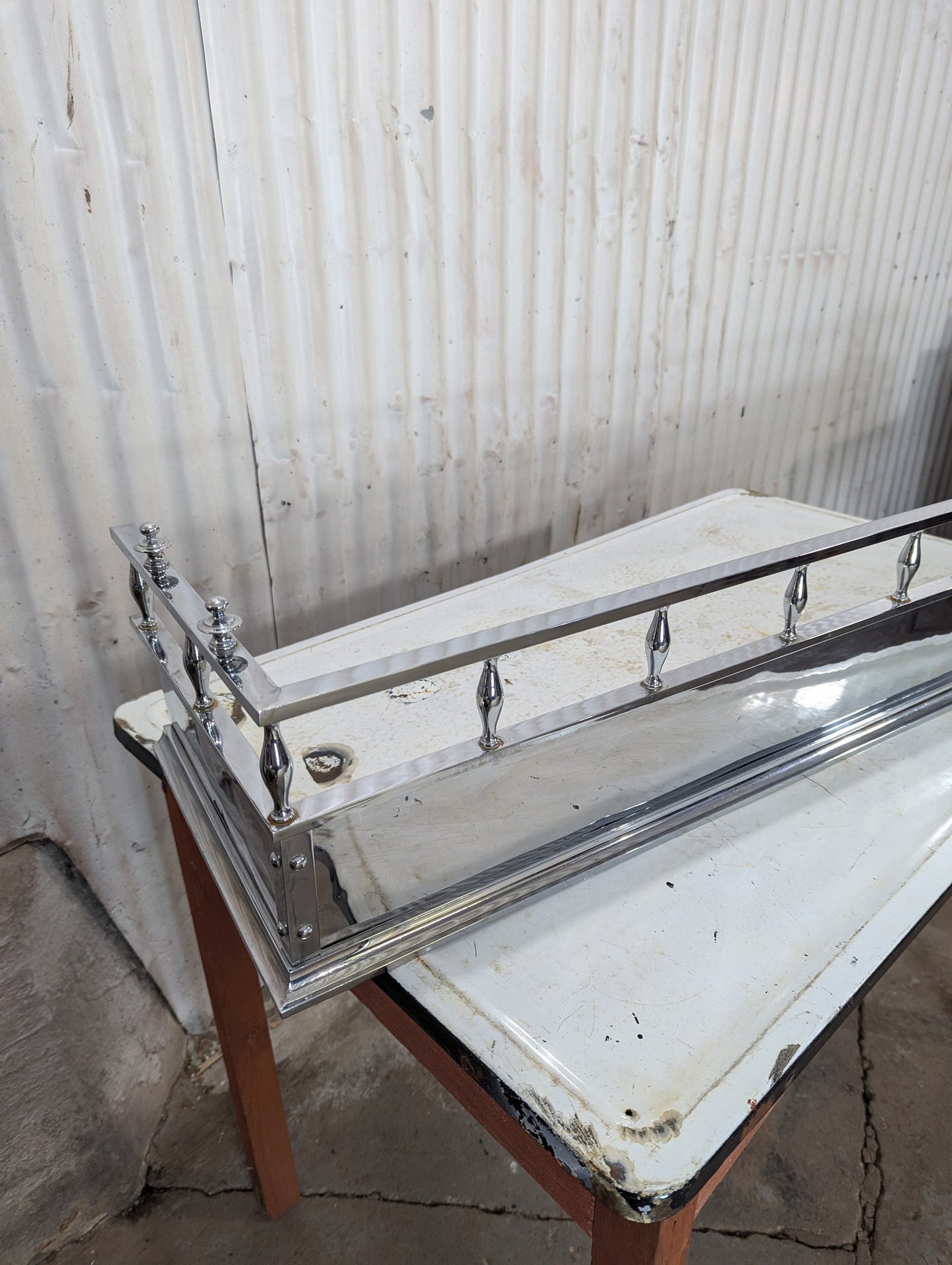 Chrome Fireplace Fender