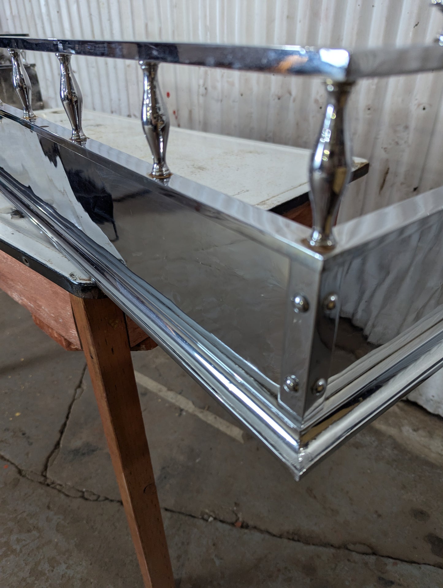 Chrome Fireplace Fender