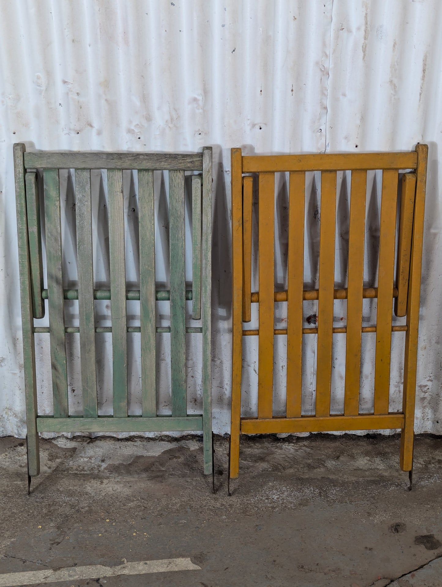 Vintage Wooden Washtub Bench Extensions