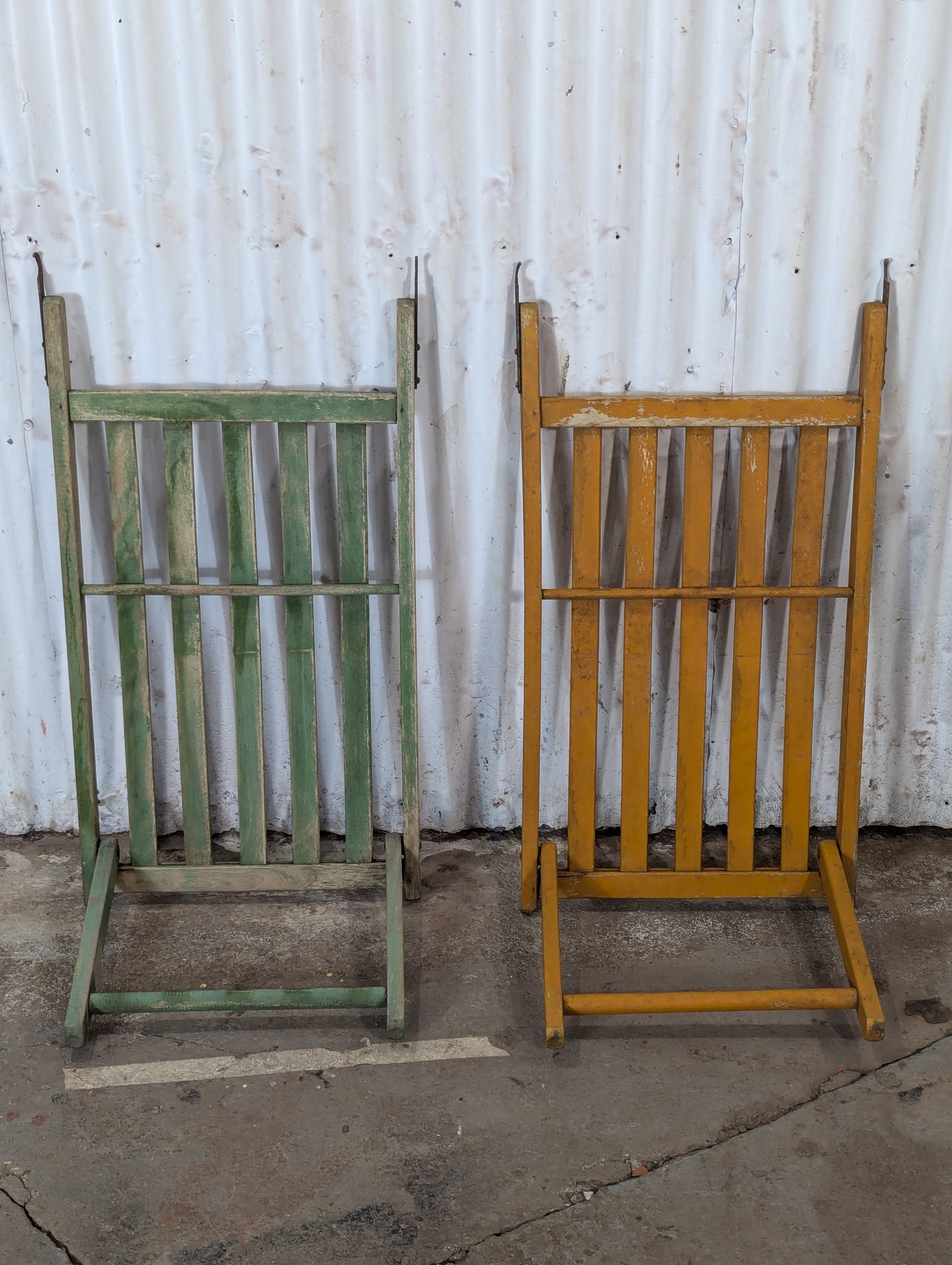 Vintage Wooden Washtub Bench Extensions