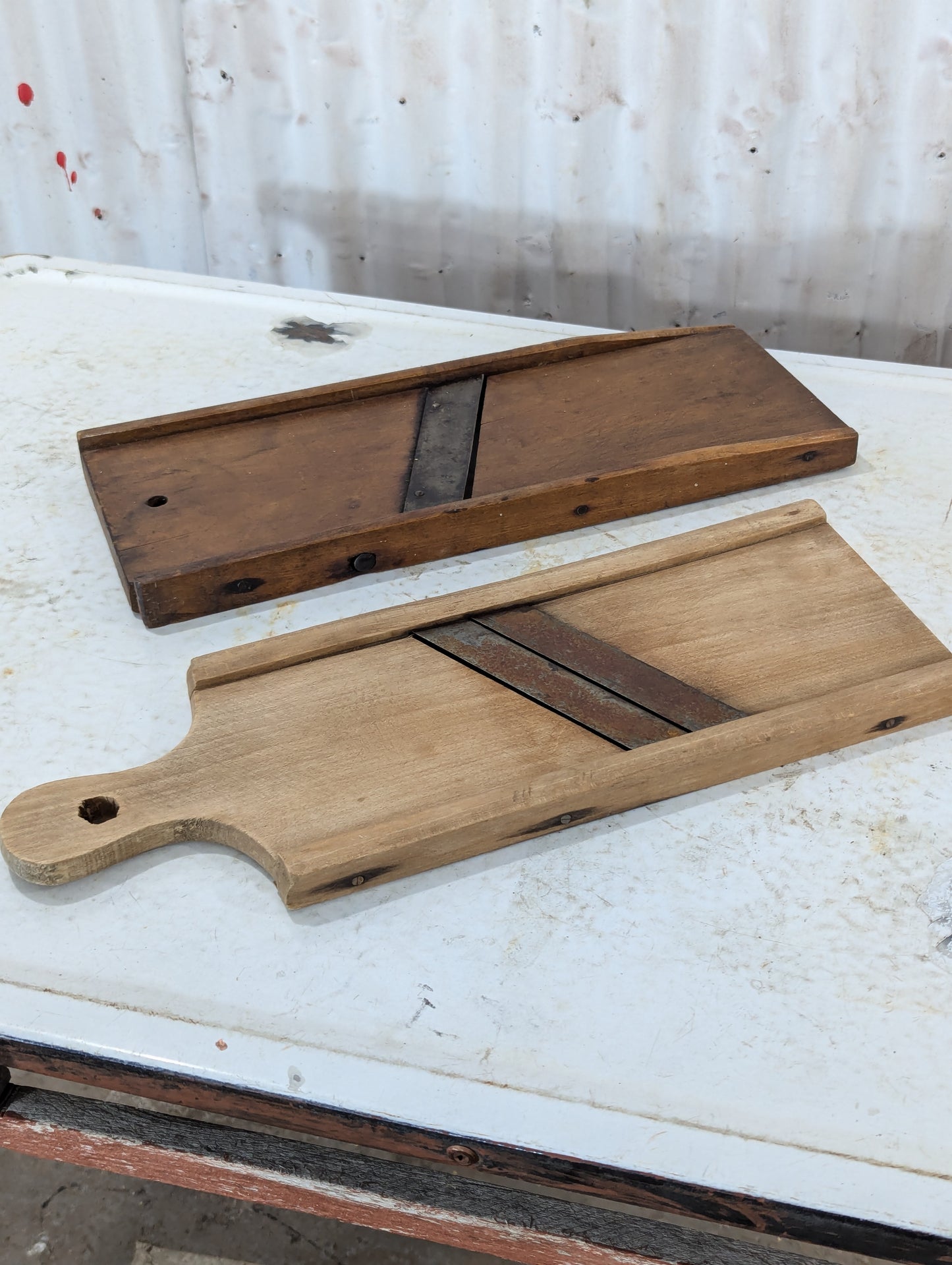Vintage Wooden Cabbage Shredders