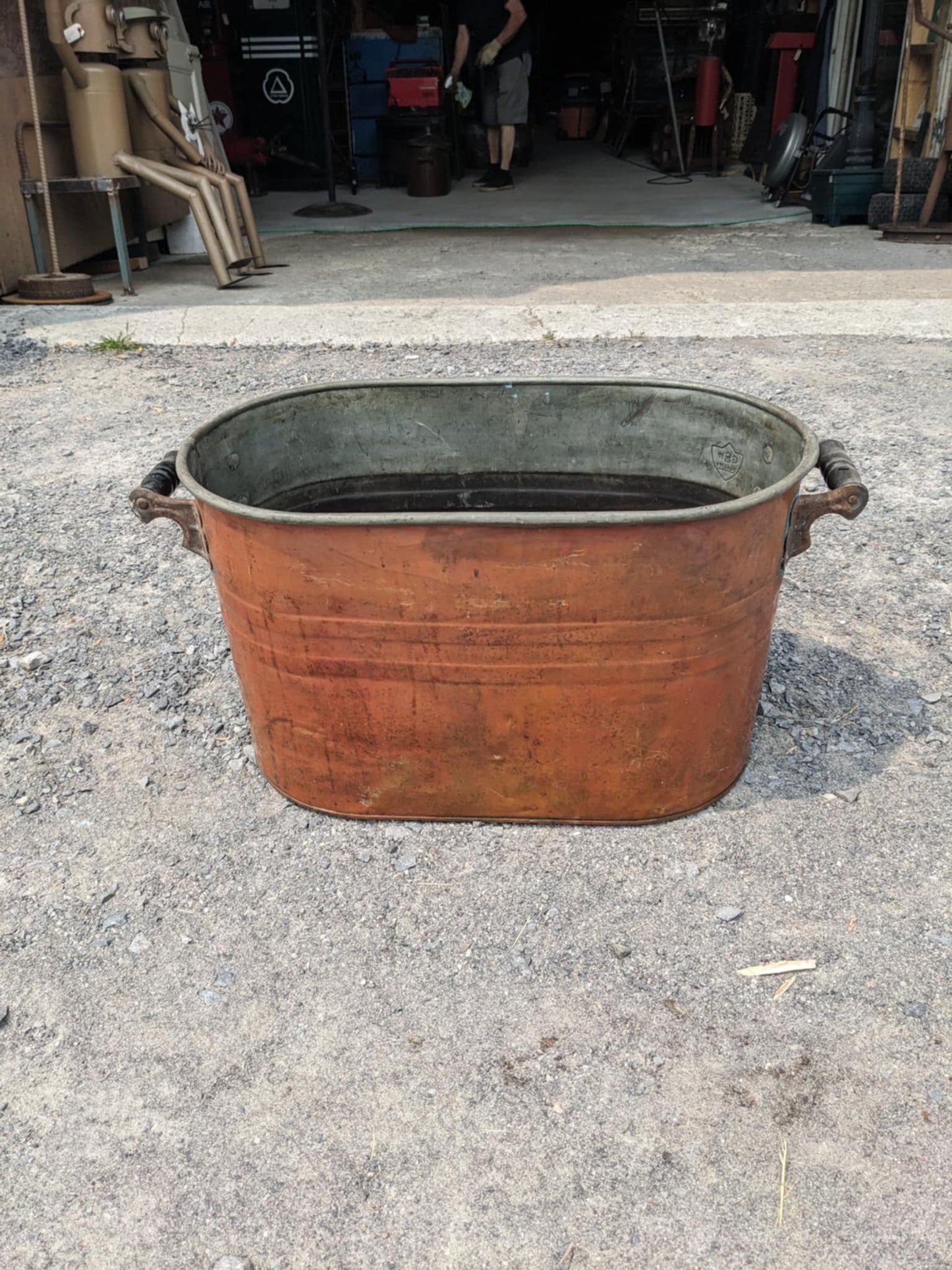 Vintage Oval Copper Tub