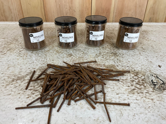Jar of 2.5” (8d) Antique Cut Square Nails