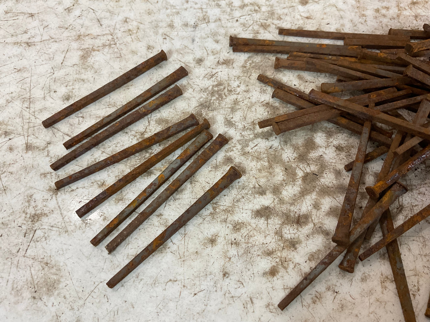 Jar of 2.5” (8d) Antique Cut Square Nails