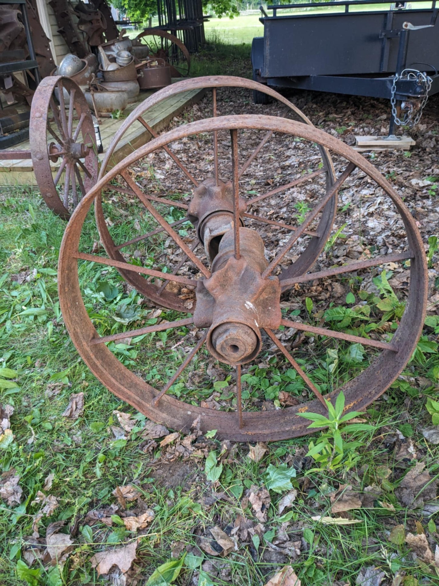 Pair of 30” Iron Wheels