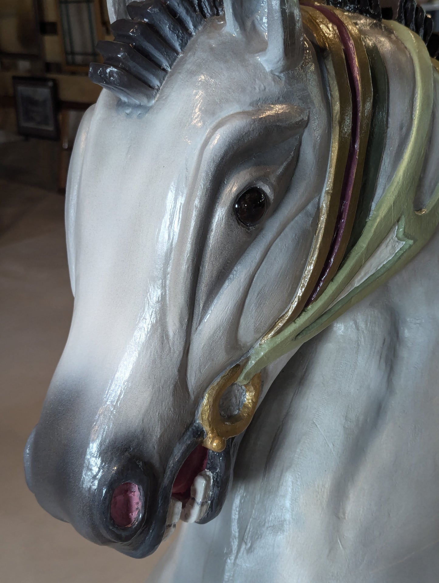 Handcrafted Solid Wood Carousel Horse