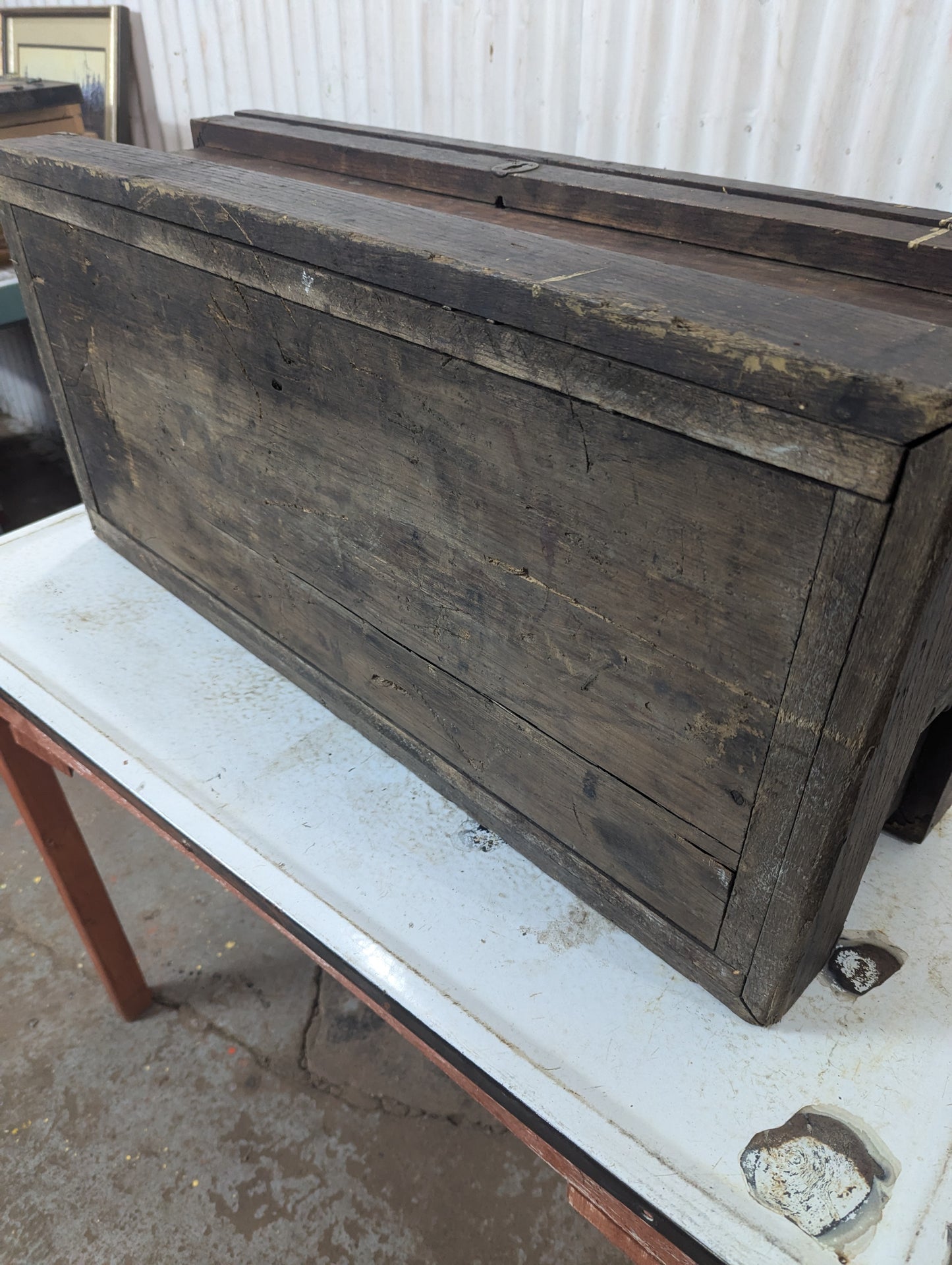 Small Antique Wooden Carpenter’s Trunk