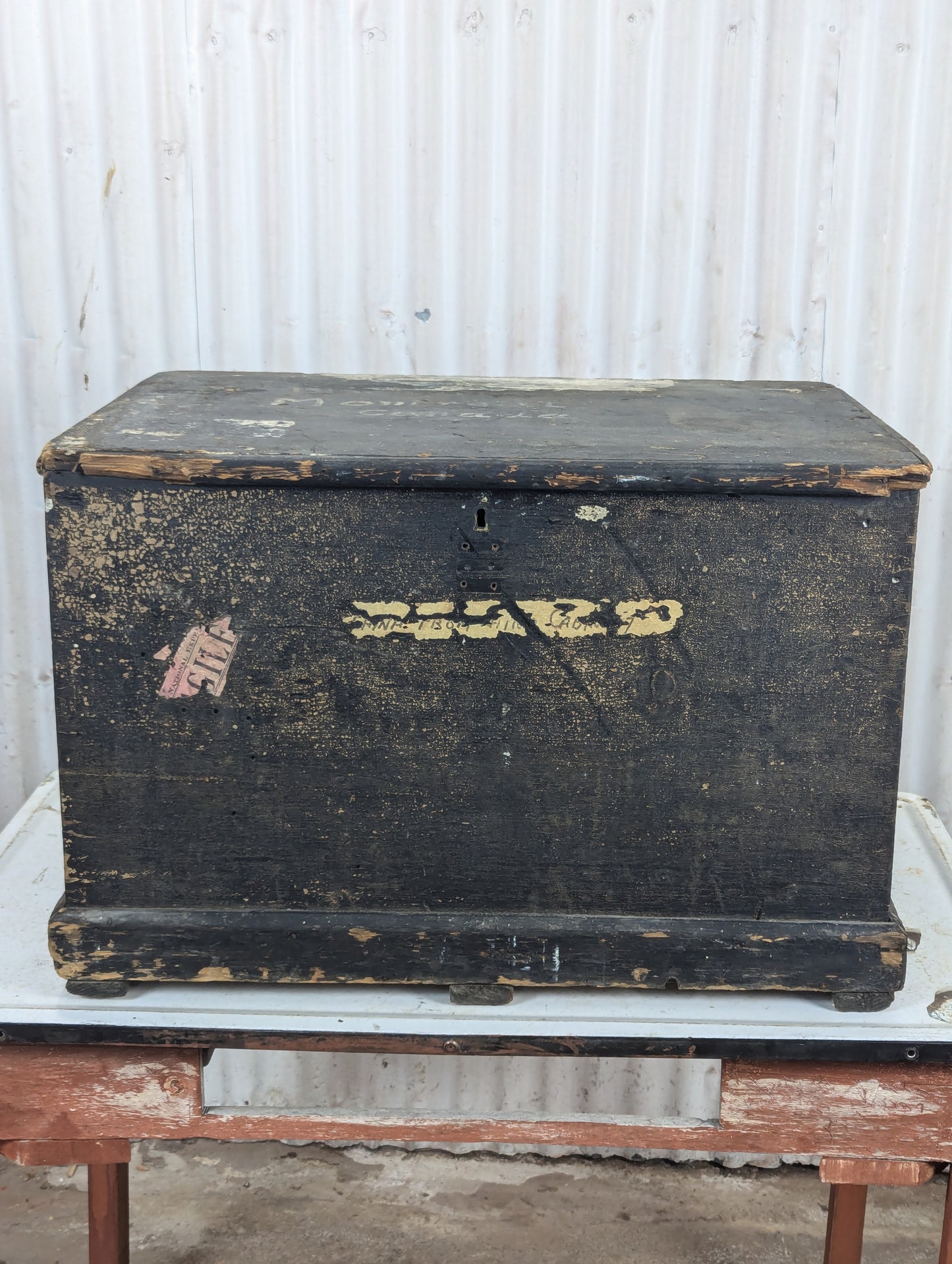 Antique Wooden Steamer Trunk