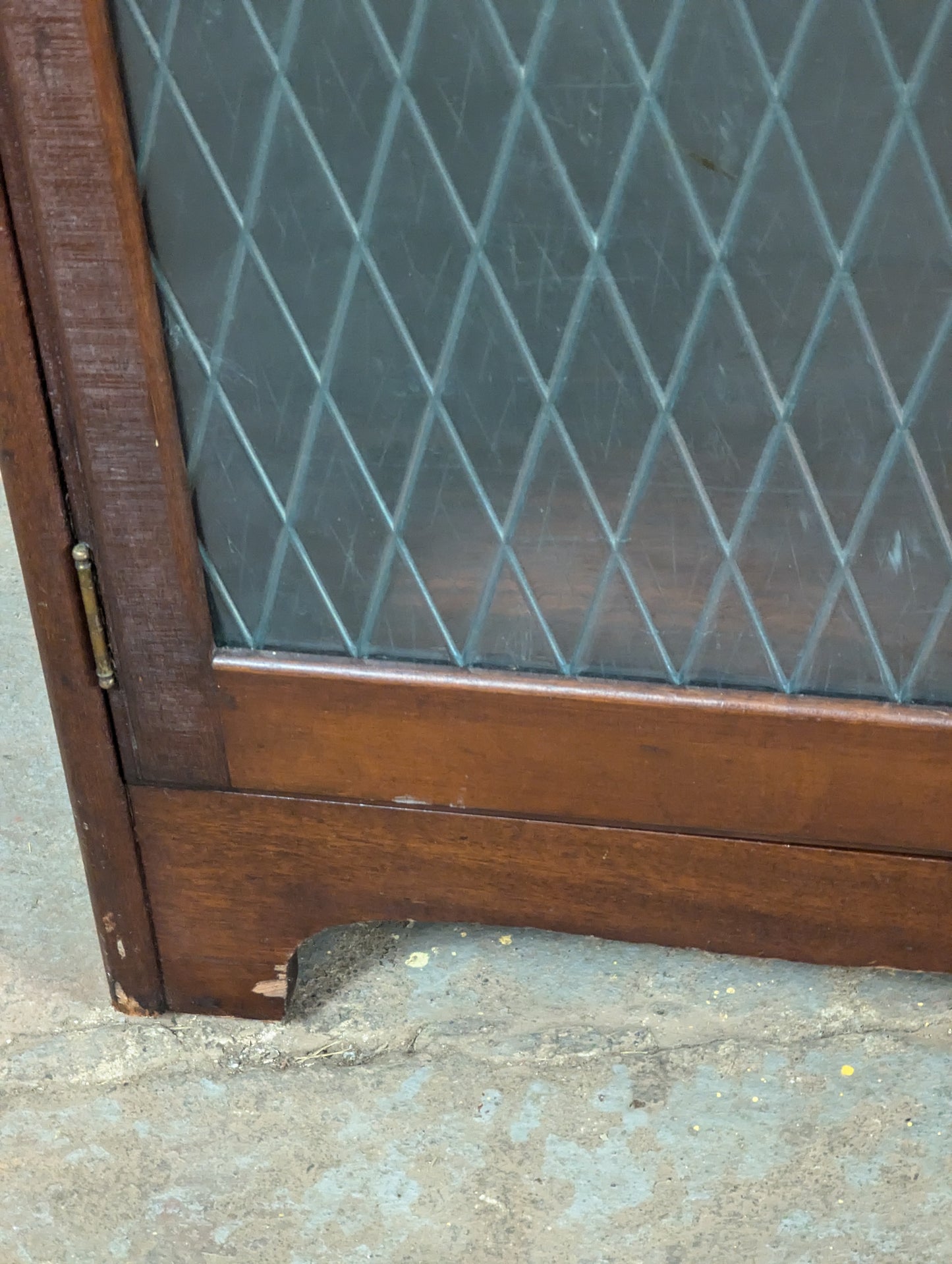 Antique George C. Flint Solid Oak 3-Door Triple Bookcase