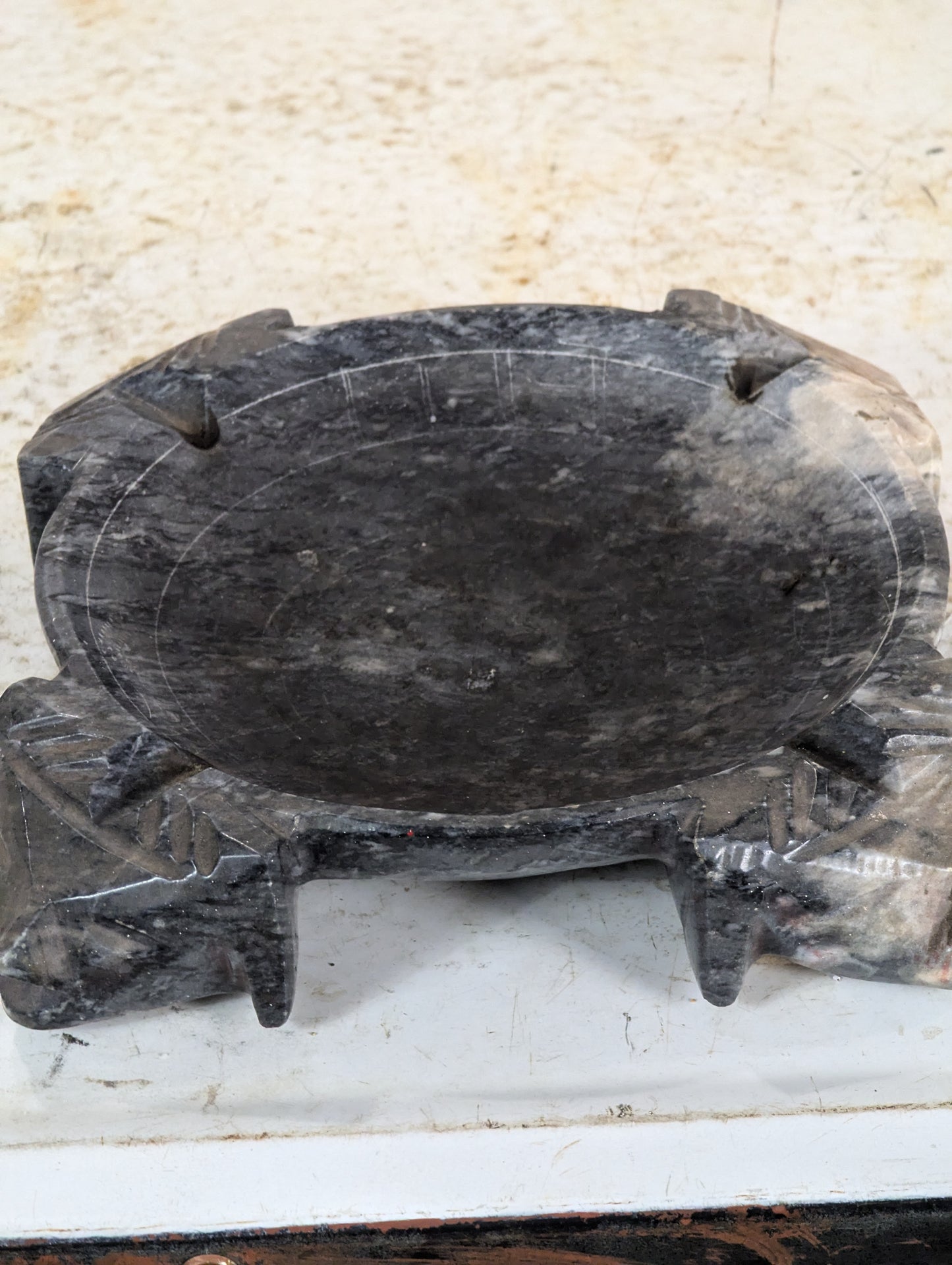 2 Vintage Footed Ashtrays