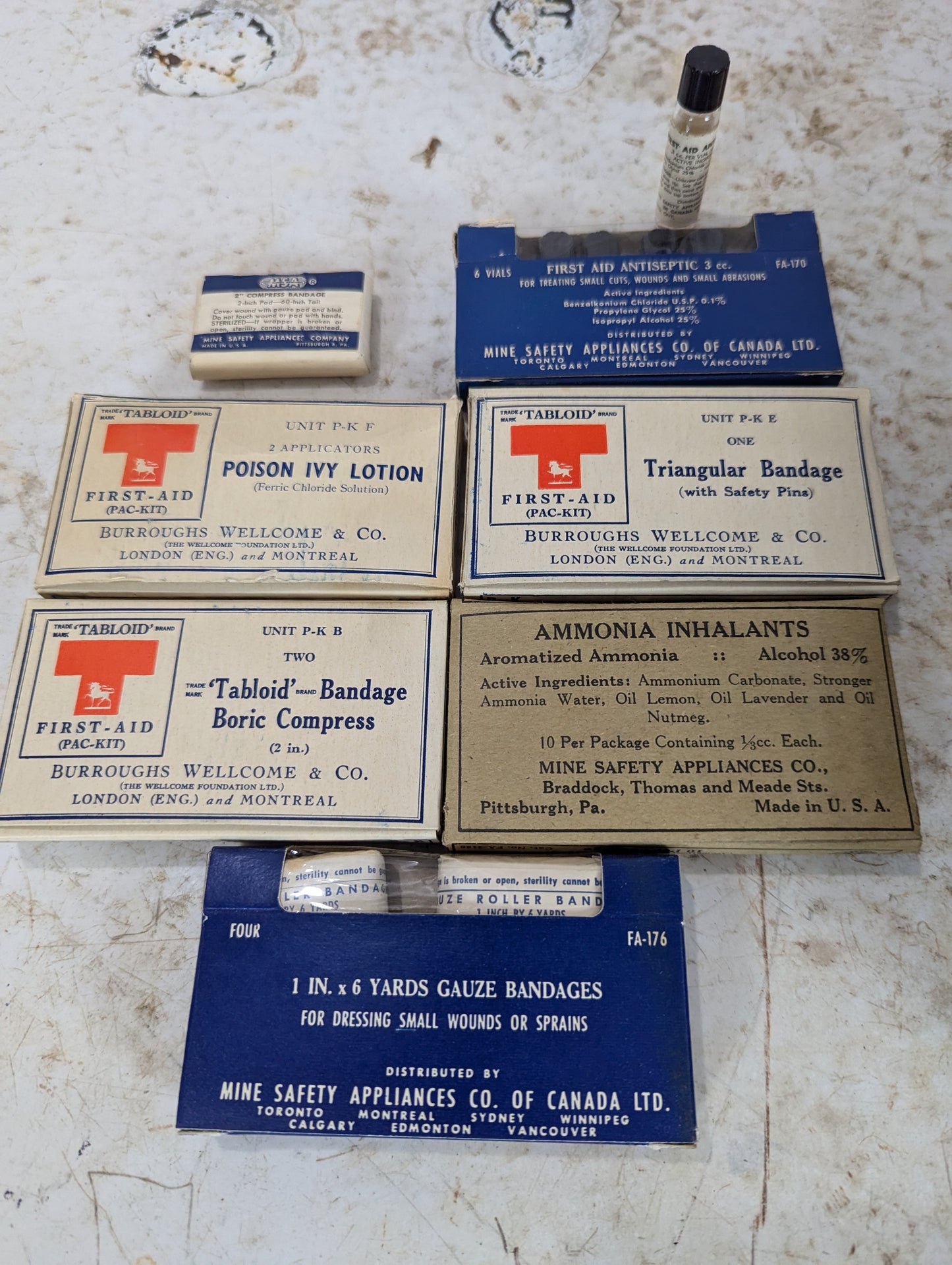 Vintage Bell Telephone of Canada First Aid Box and Contents