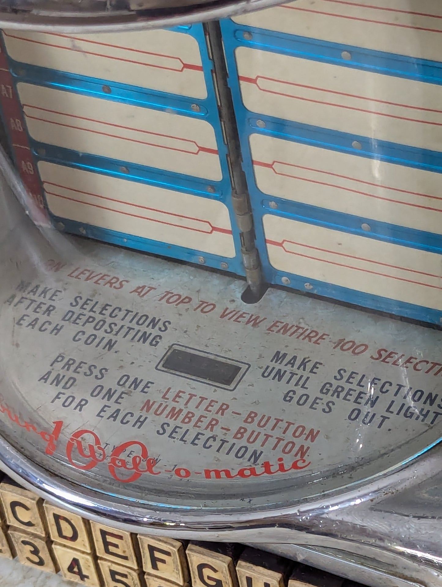 Vintage Seeburg Wall-O-Matic Jukebox (No Key)