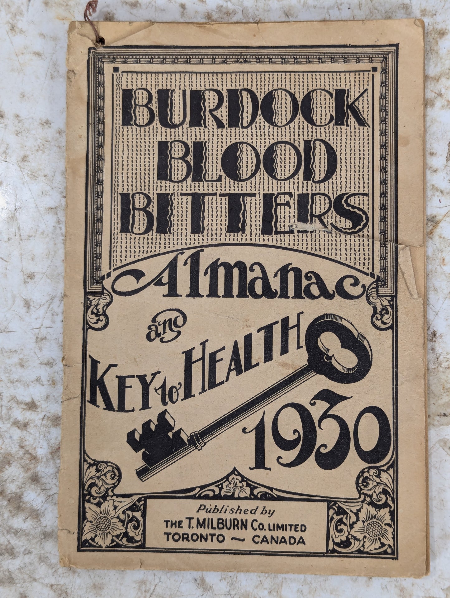 1930 Burdock Blood Bitters Almanac- Key to Health