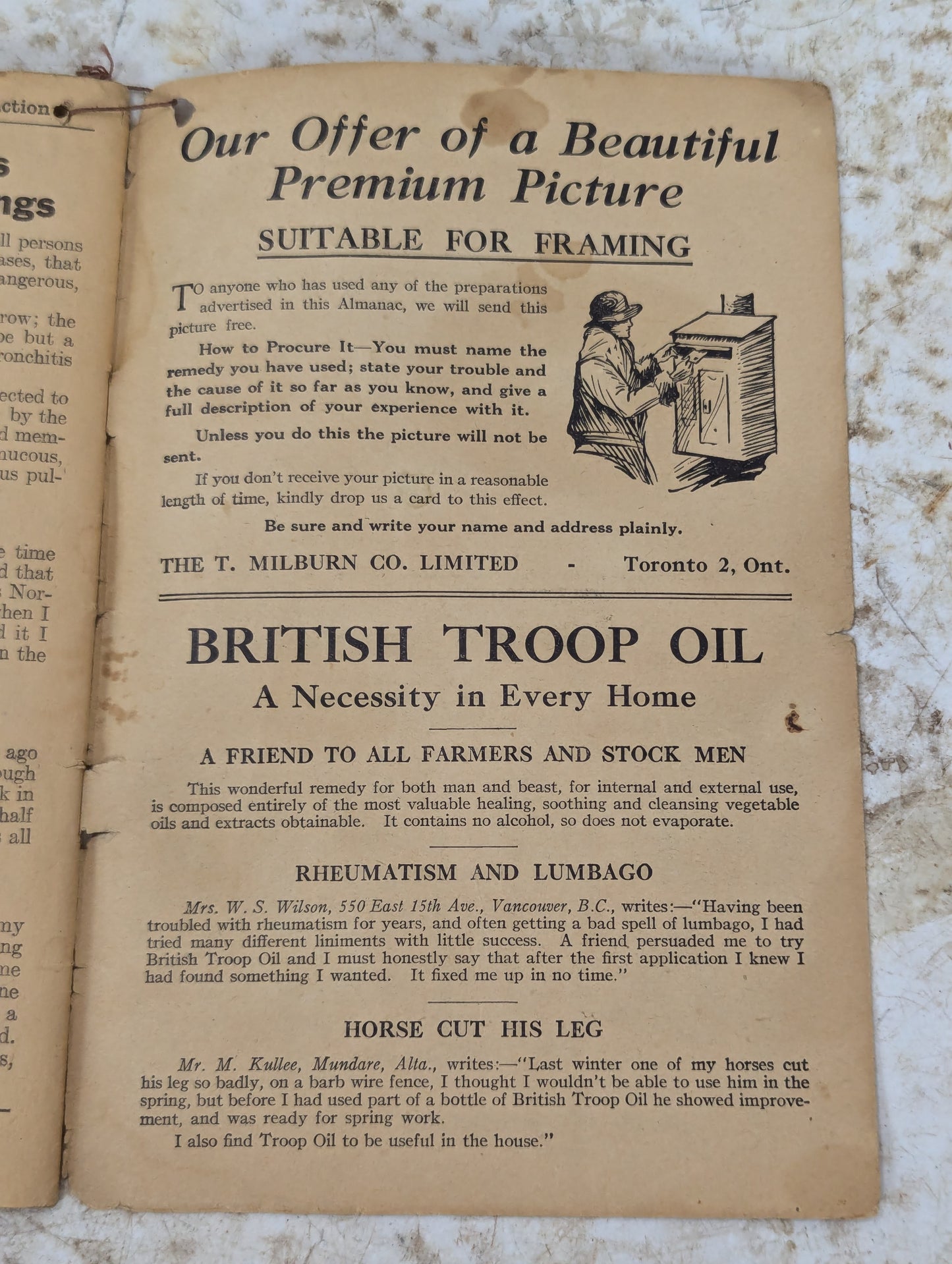 1930 Burdock Blood Bitters Almanac- Key to Health