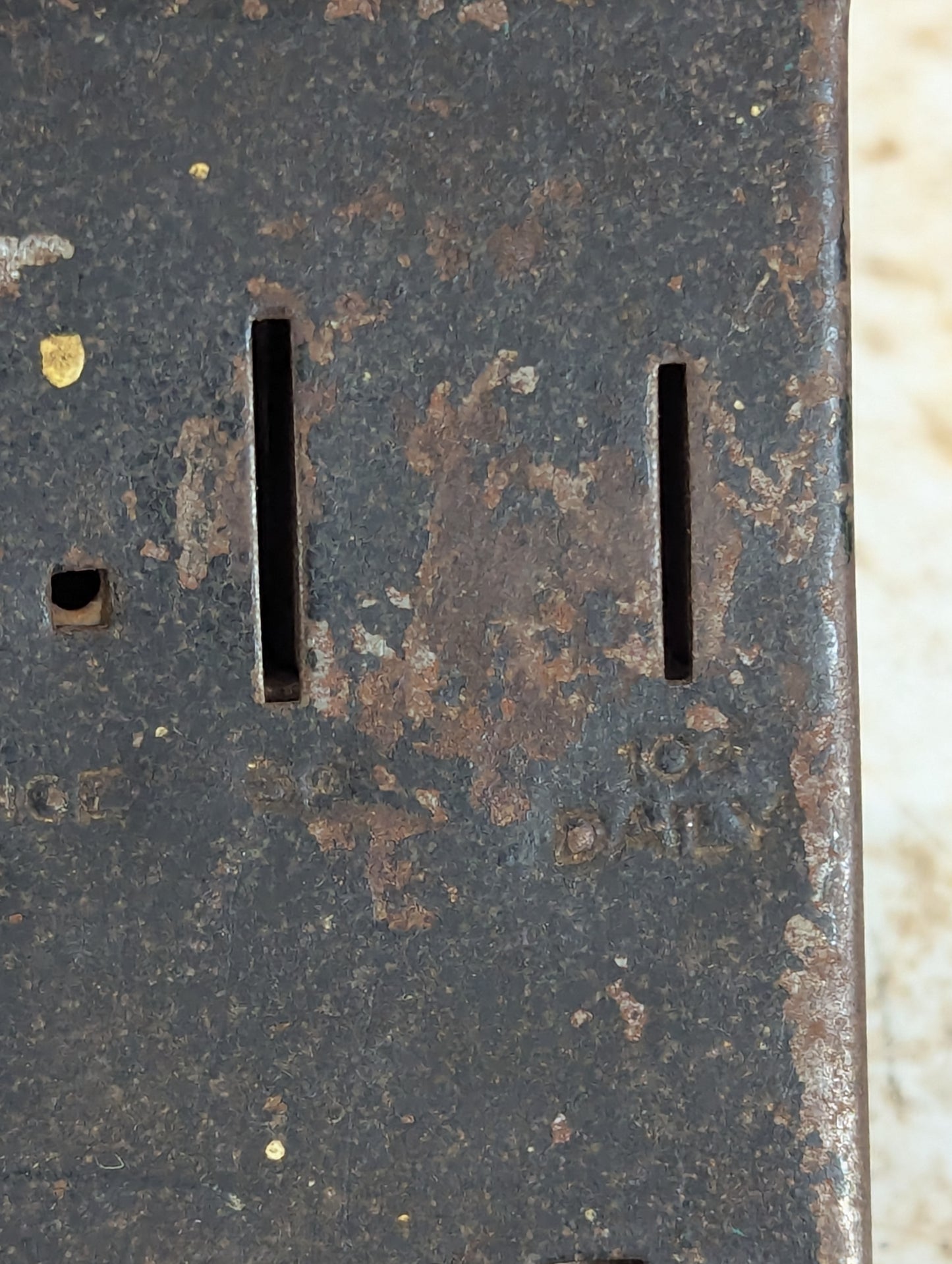 Antique Metal Calendar Bank