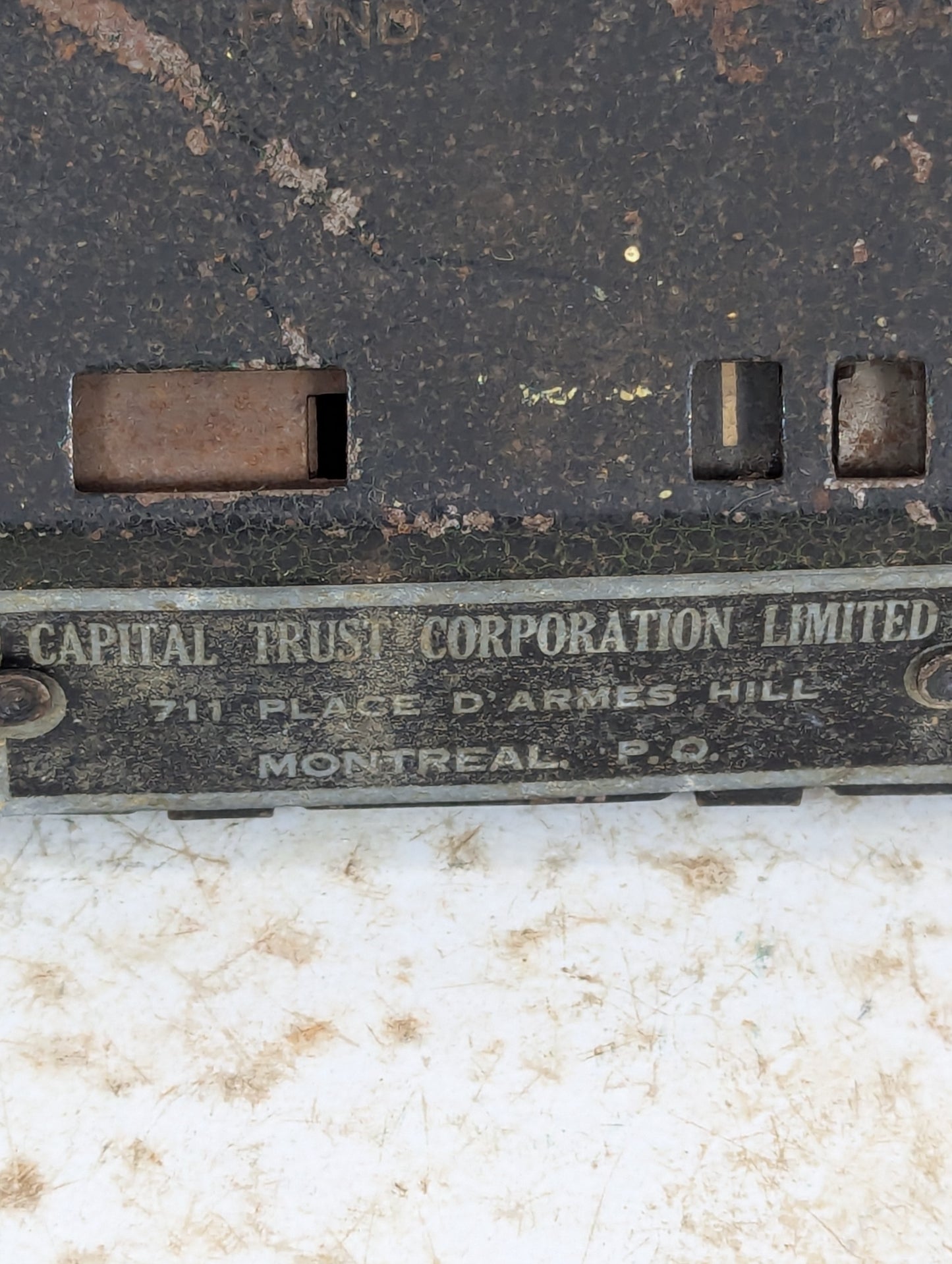 Antique Metal Calendar Bank