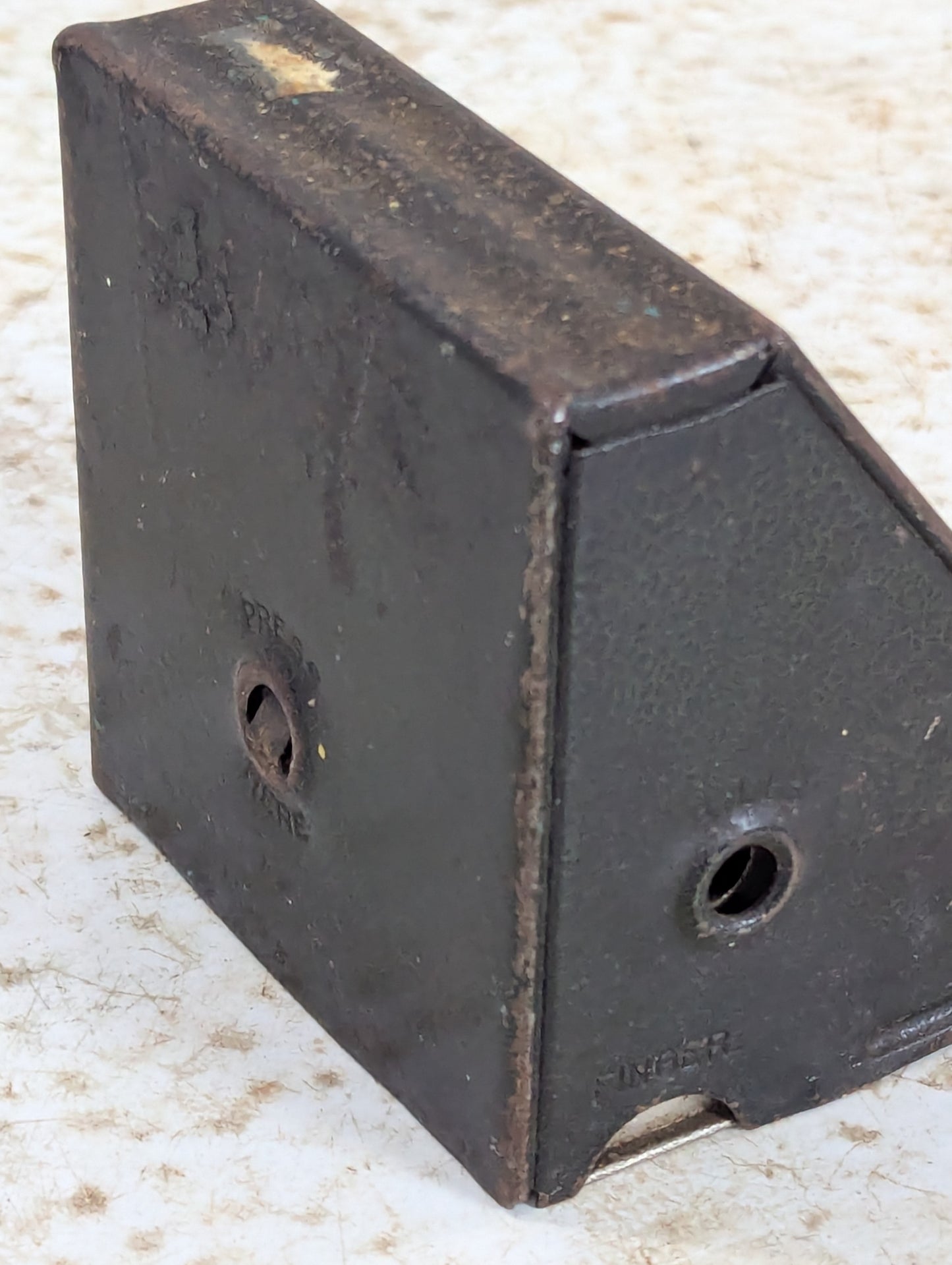 Antique Metal Calendar Bank