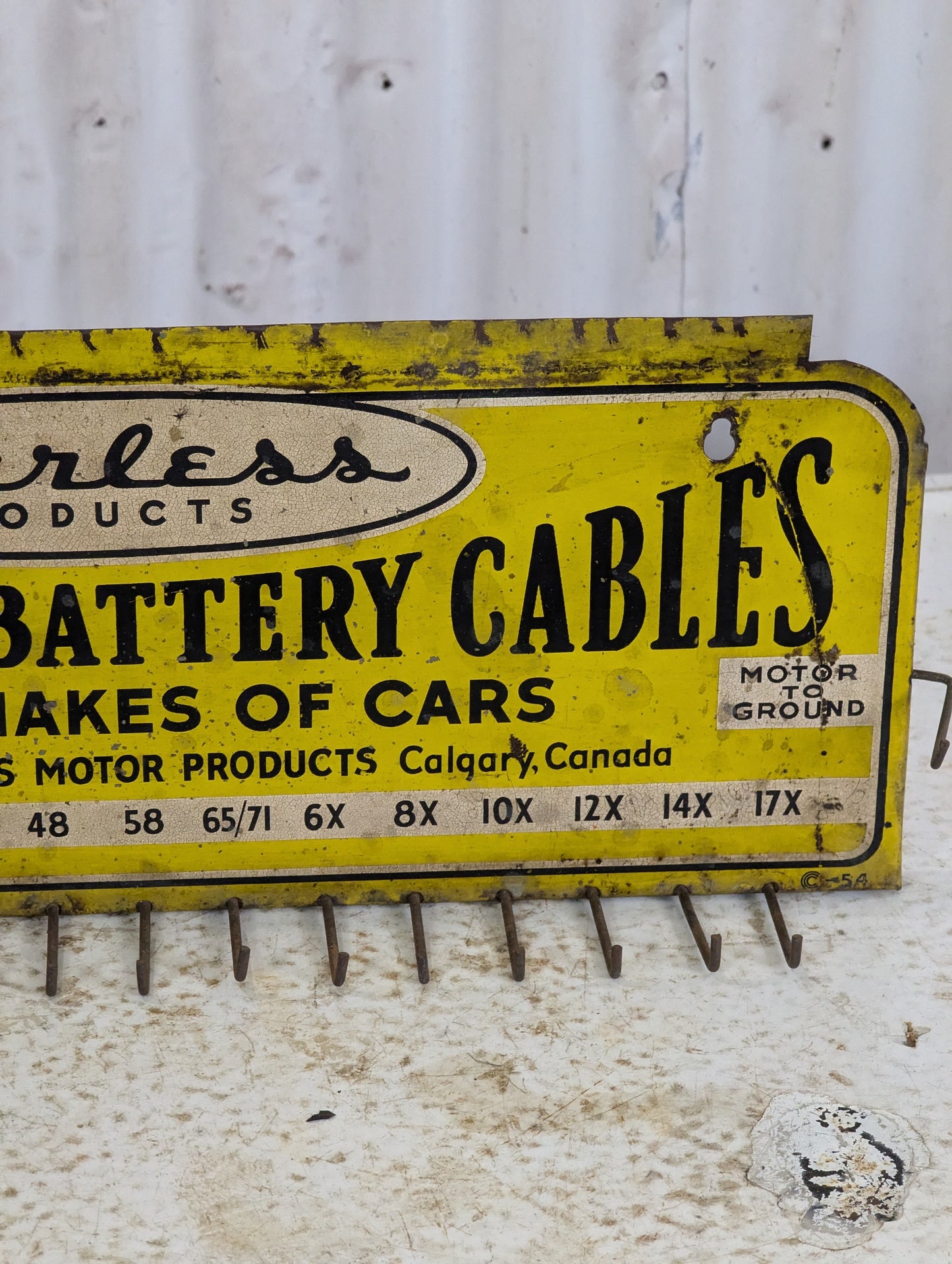 Vintage Peerless Universal Battery Cables Display Rack