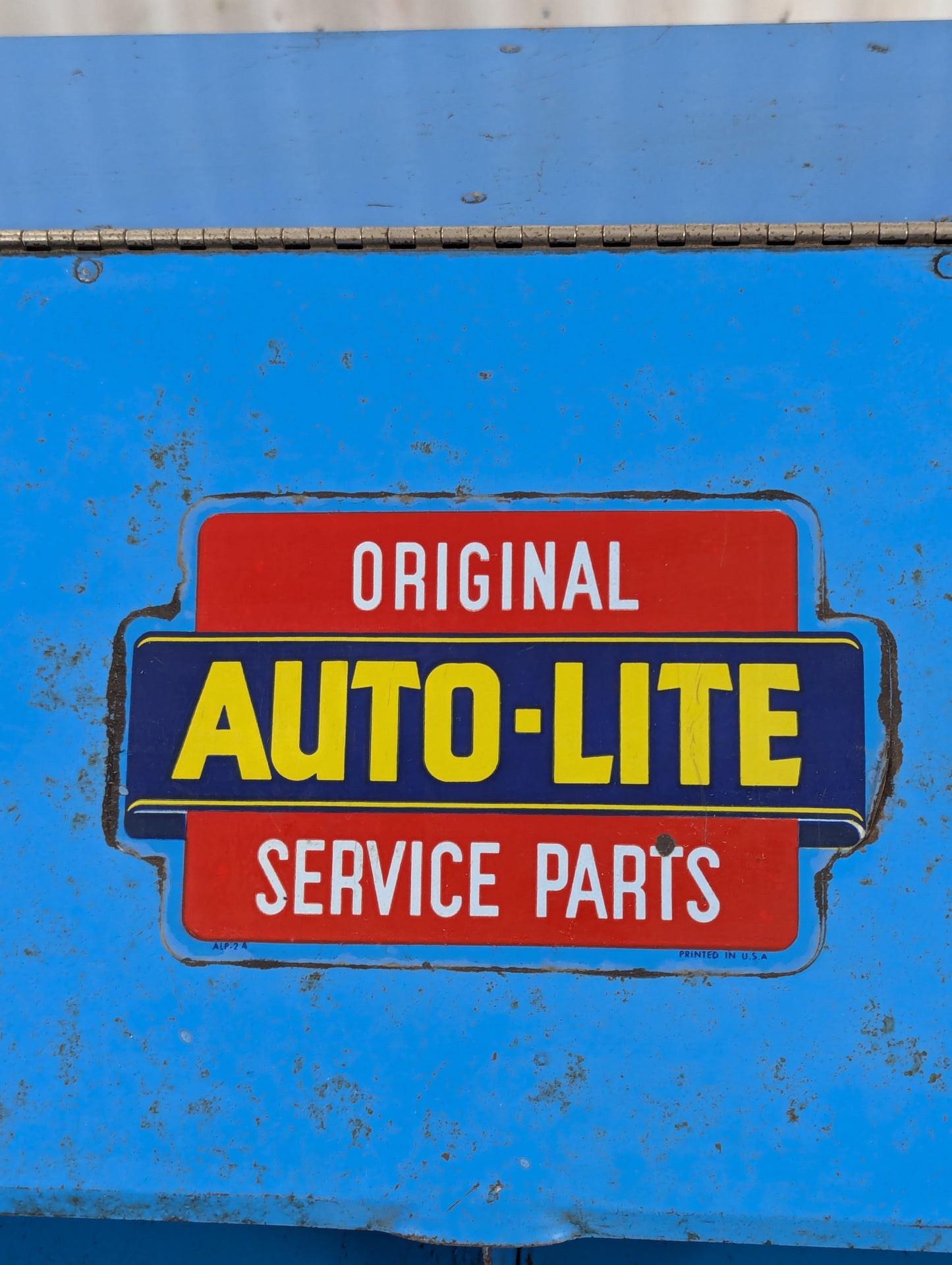 Original Auto Lite Service Parts Metal Cabinet