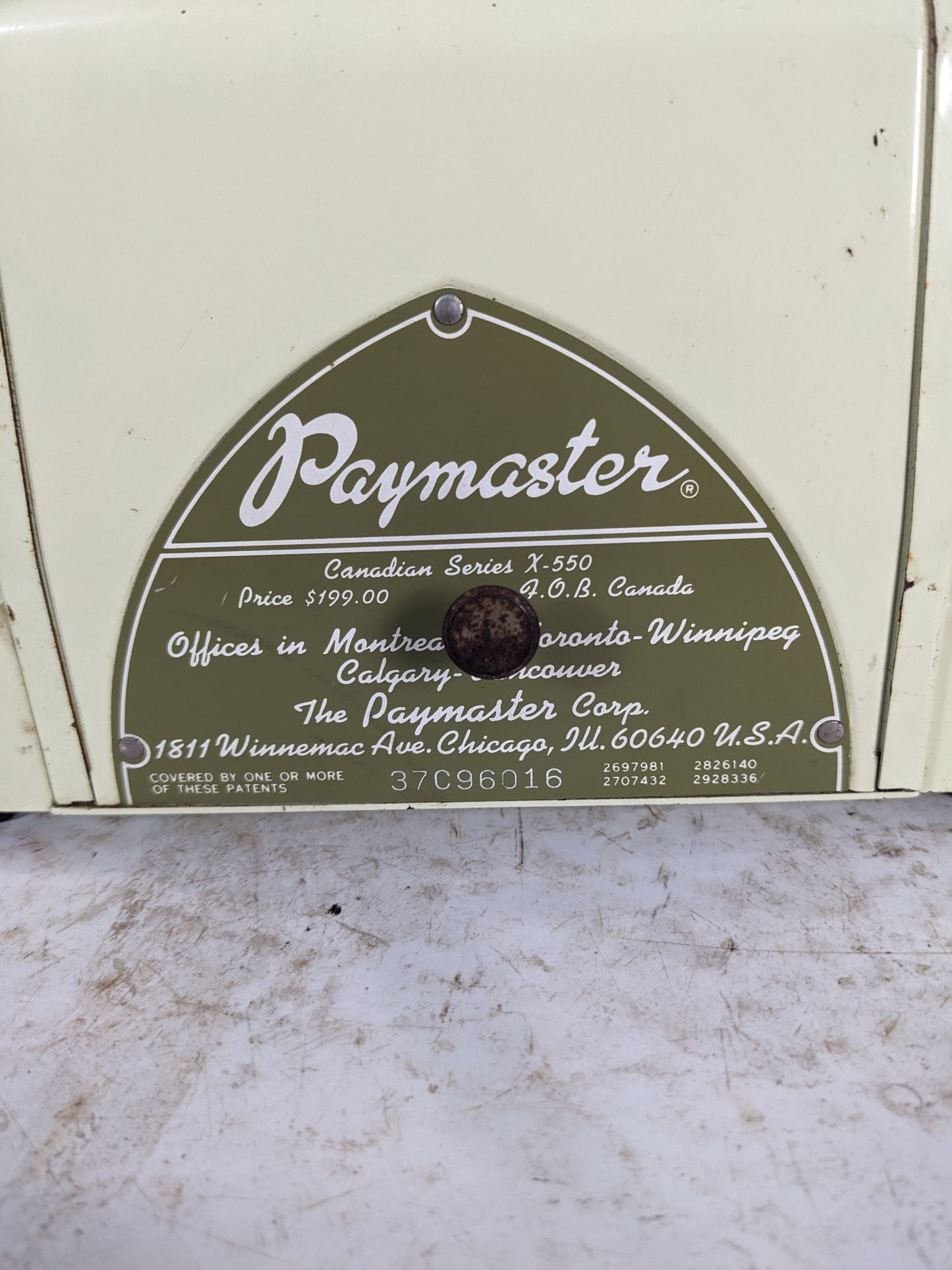 Vintage Paymaster Canadian Series X-550