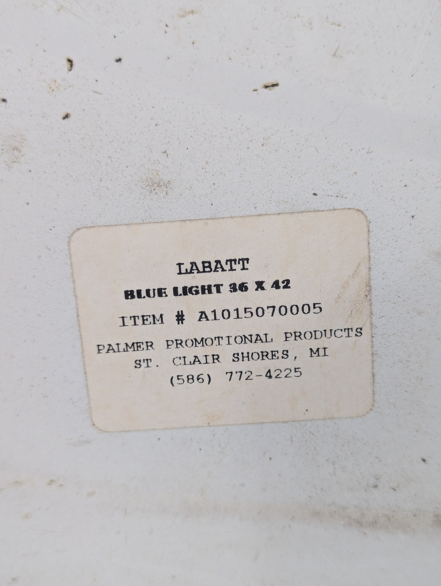 Metal Labatt Blue Light Sign