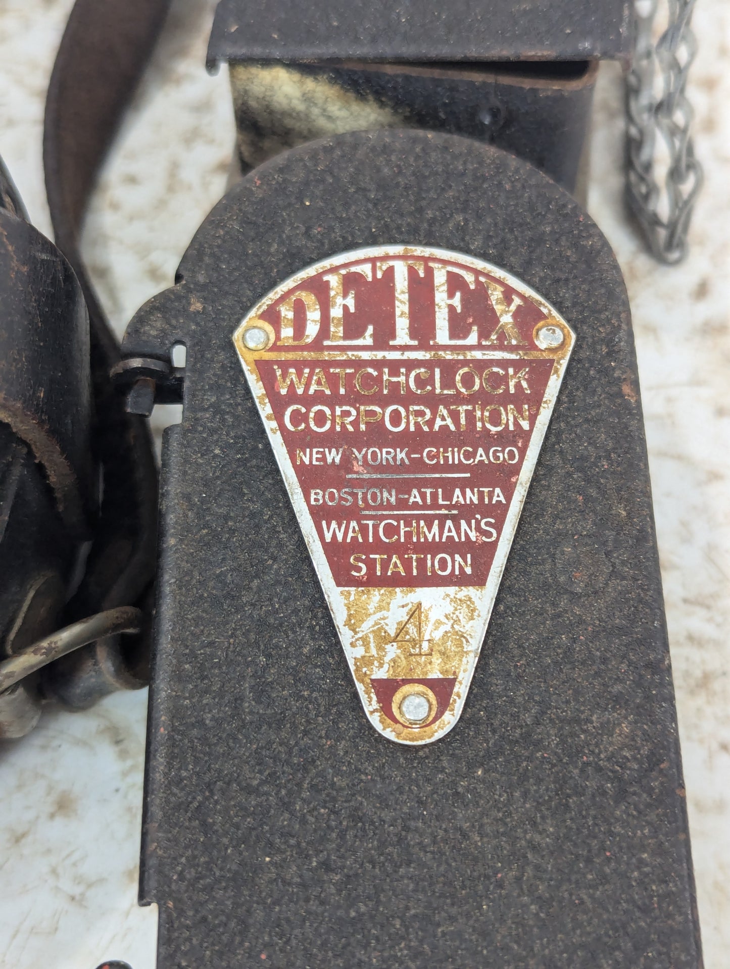 Set of Vintage Detex Watchclock & 2 Stations with Keys