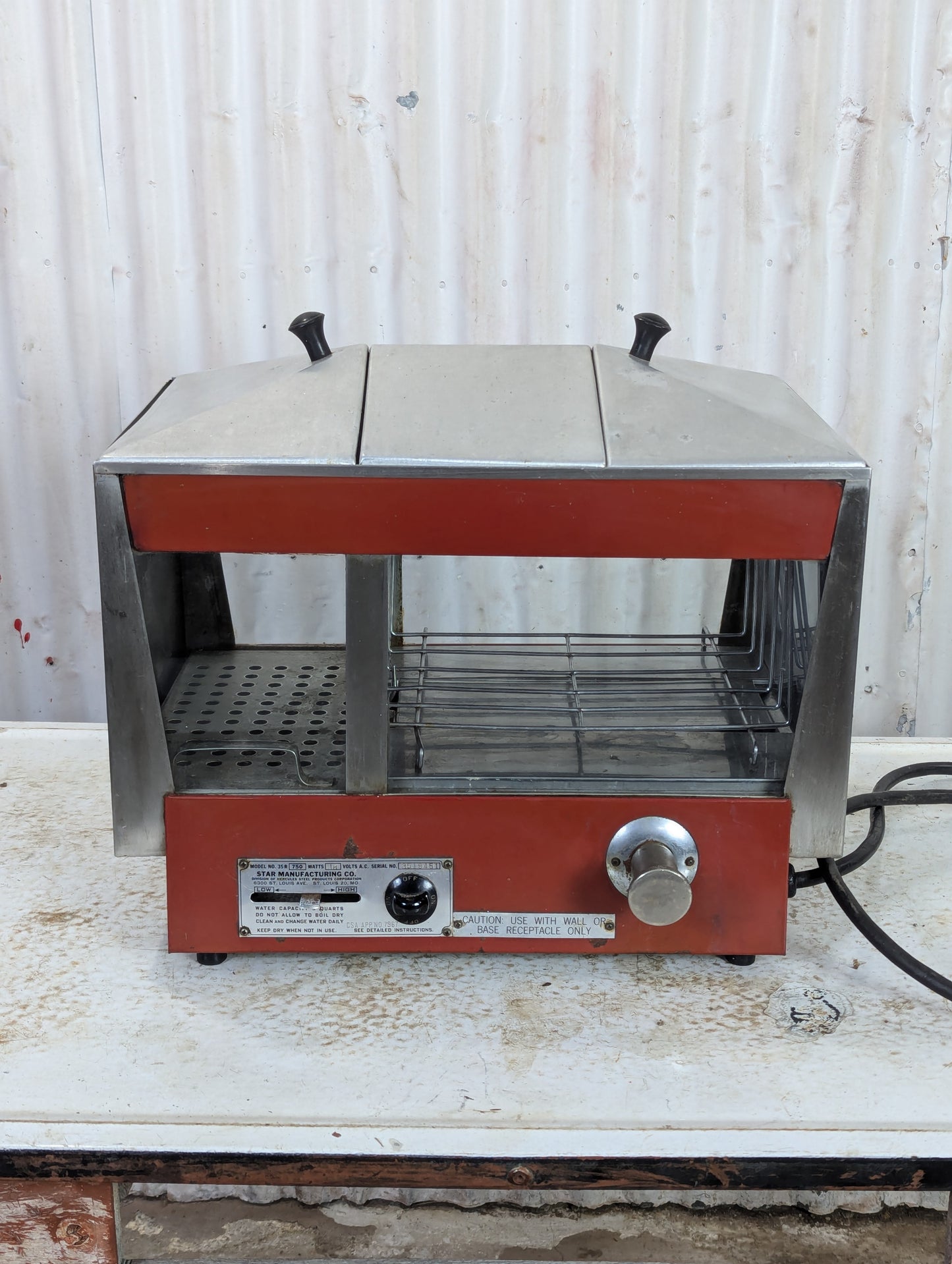 Star Manufacturing Hot Dog Steamer Model 358