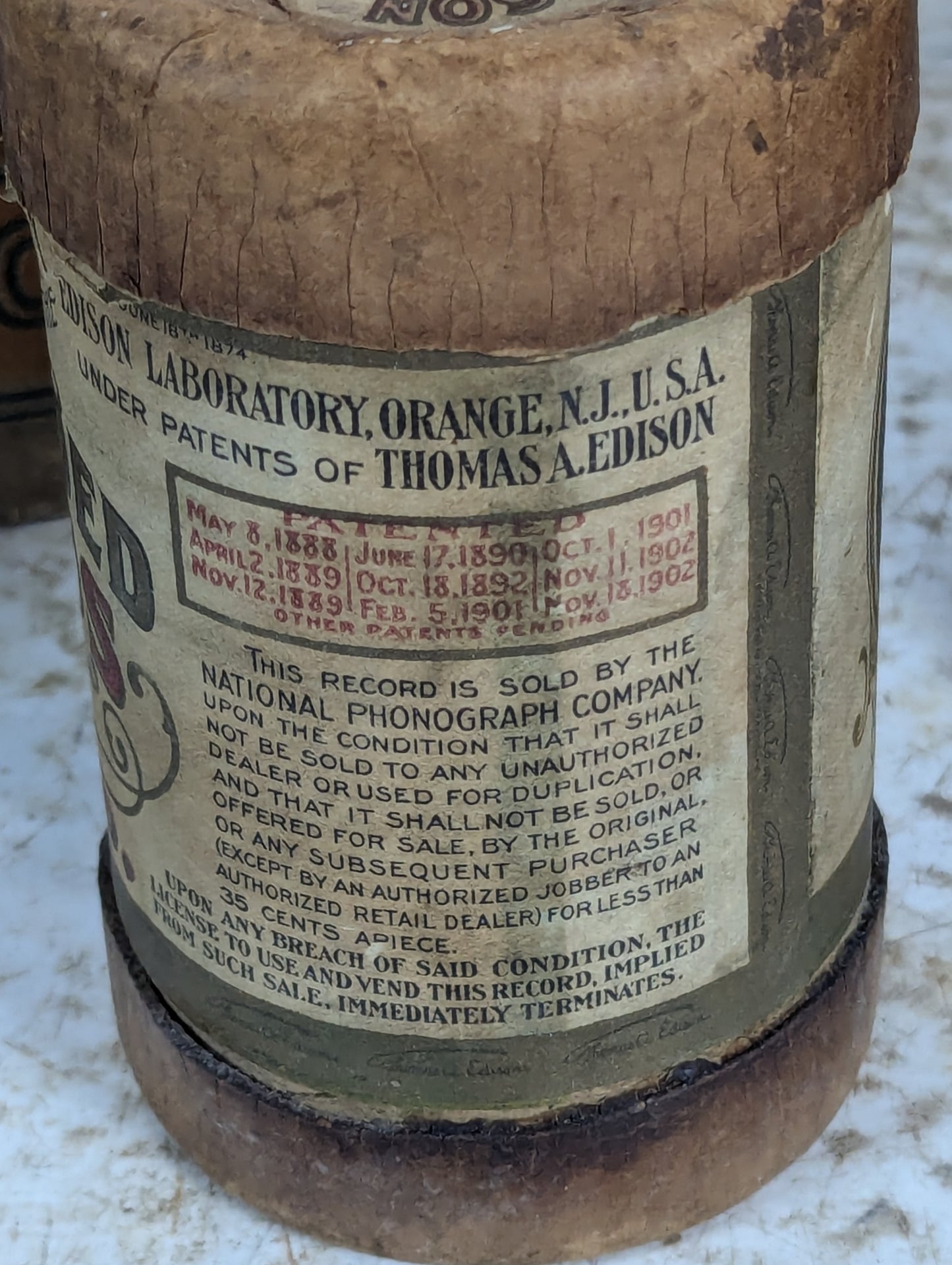 Antique Edison Cylinder Records