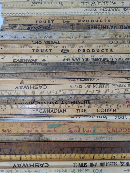 Vintage Wooden Yardsticks
