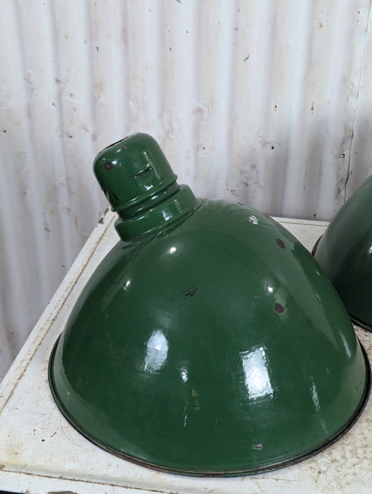 Green Angled Enamel Light Shades