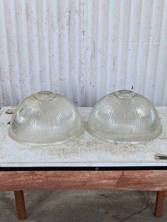 Ribbed Clear Glass Industrial Light Shades