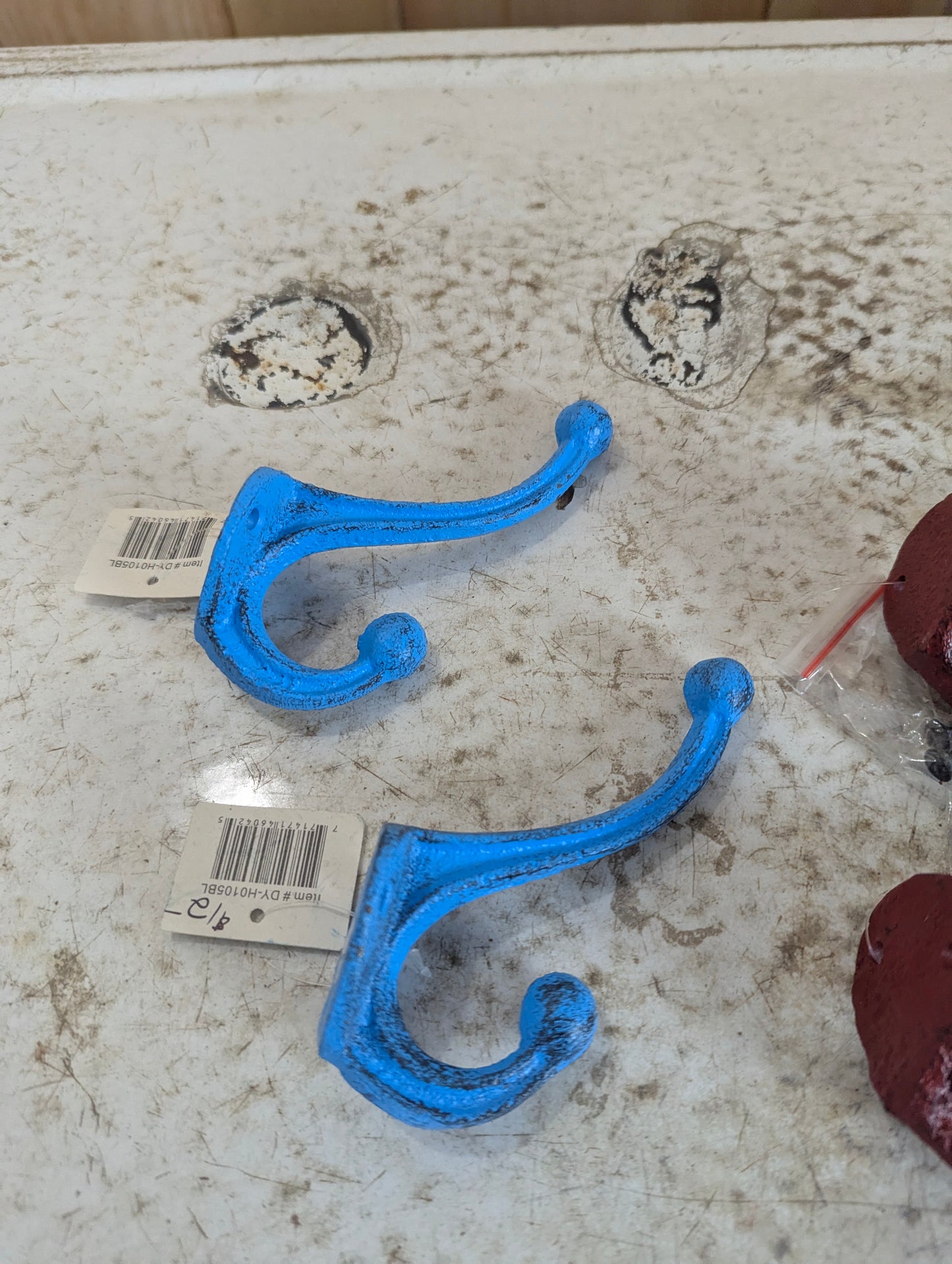 Rustic, Decorative, Cast Iron, Wall Mounted Coat Hooks