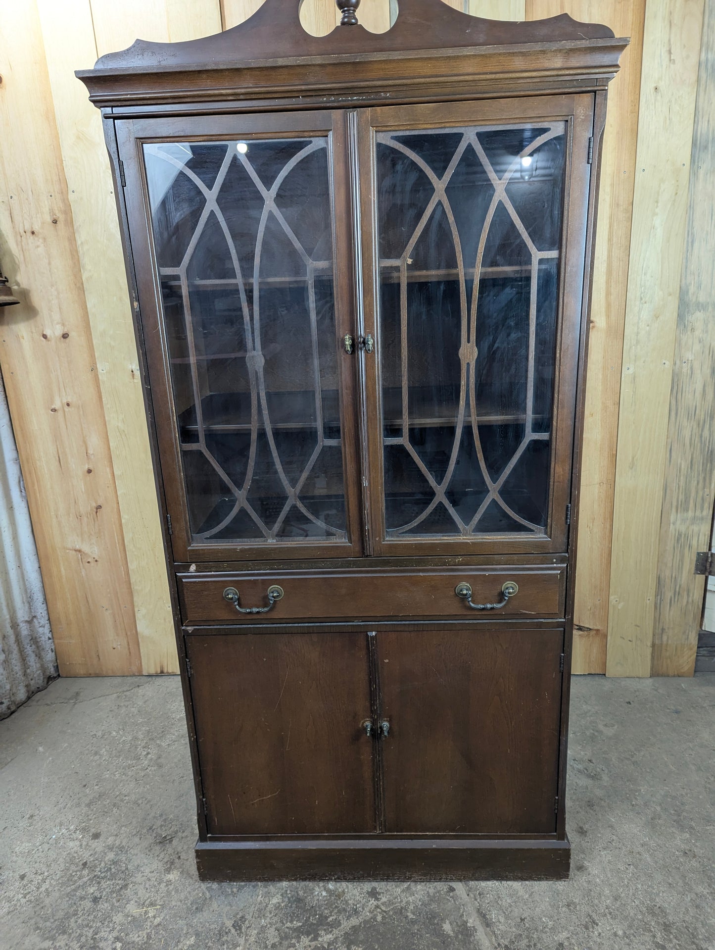 Vintage One-piece China Cabinet