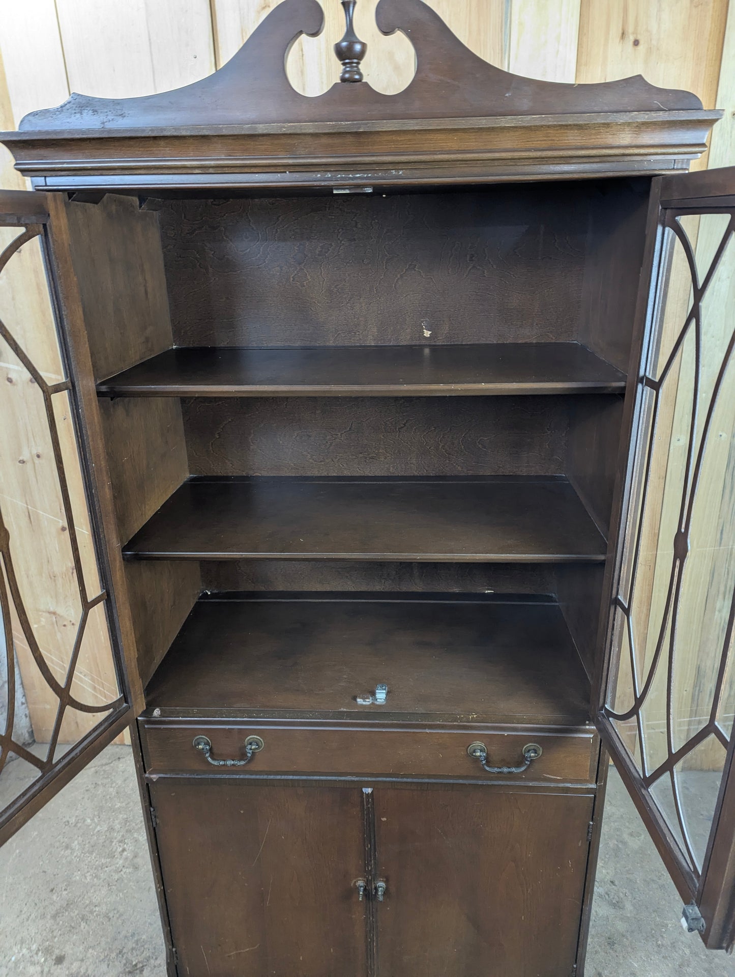 Vintage One-piece China Cabinet