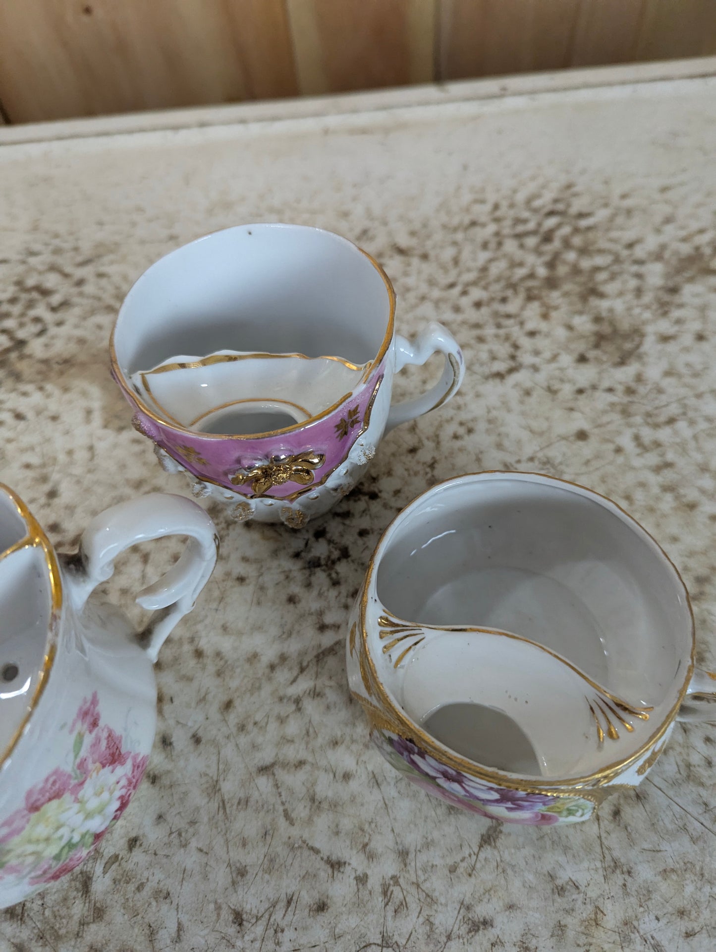 Vintage Ceramic Moustache Cups