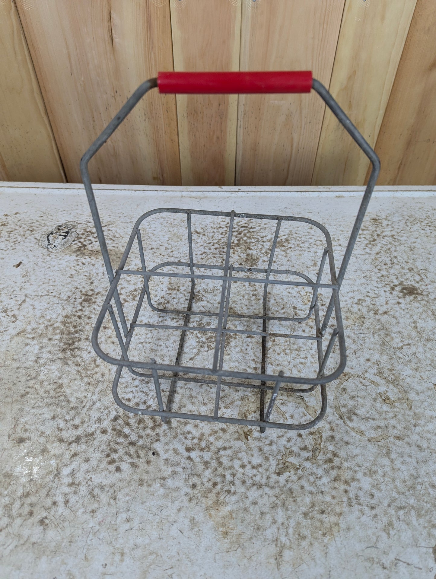 Vintage Wire Milk Bottle Carrier