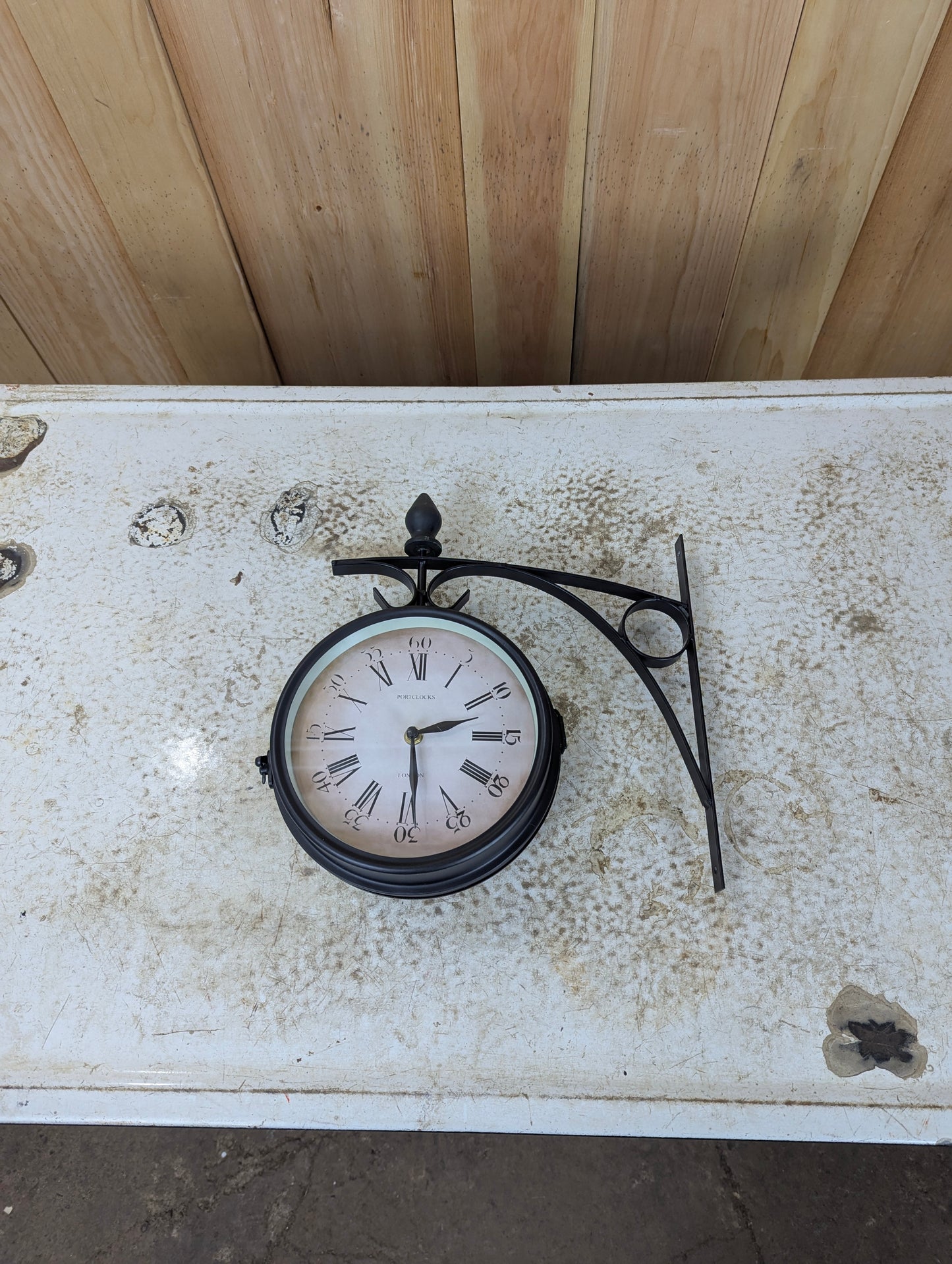 Decorative Double-Sided Indoor Outdoor Wall Mounted Garden Clock