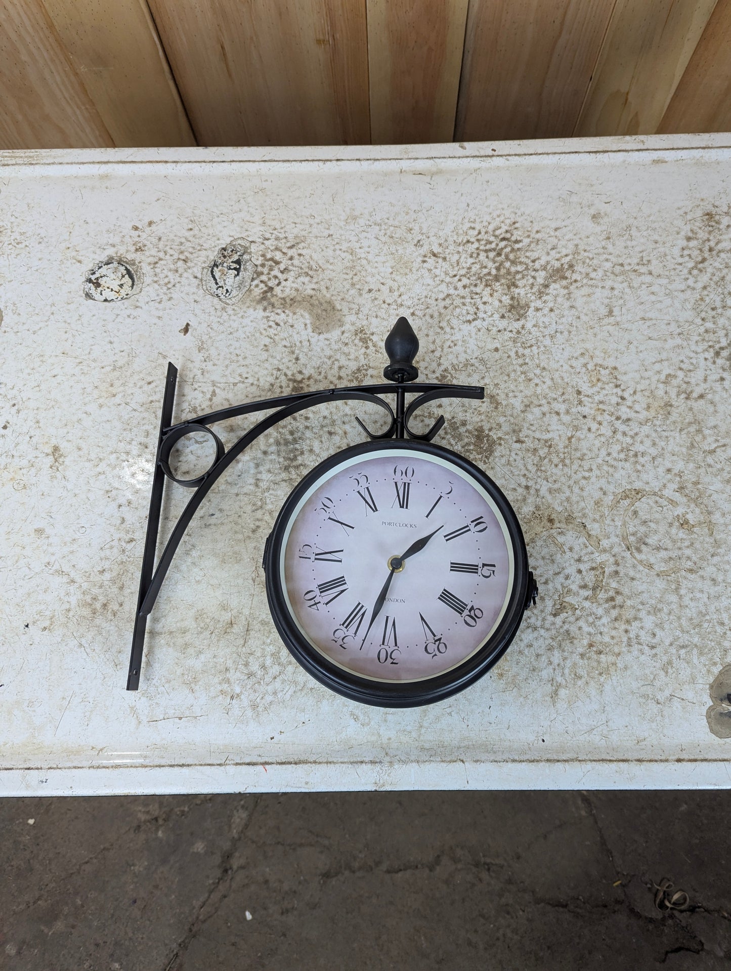 Decorative Double-Sided Indoor Outdoor Wall Mounted Garden Clock