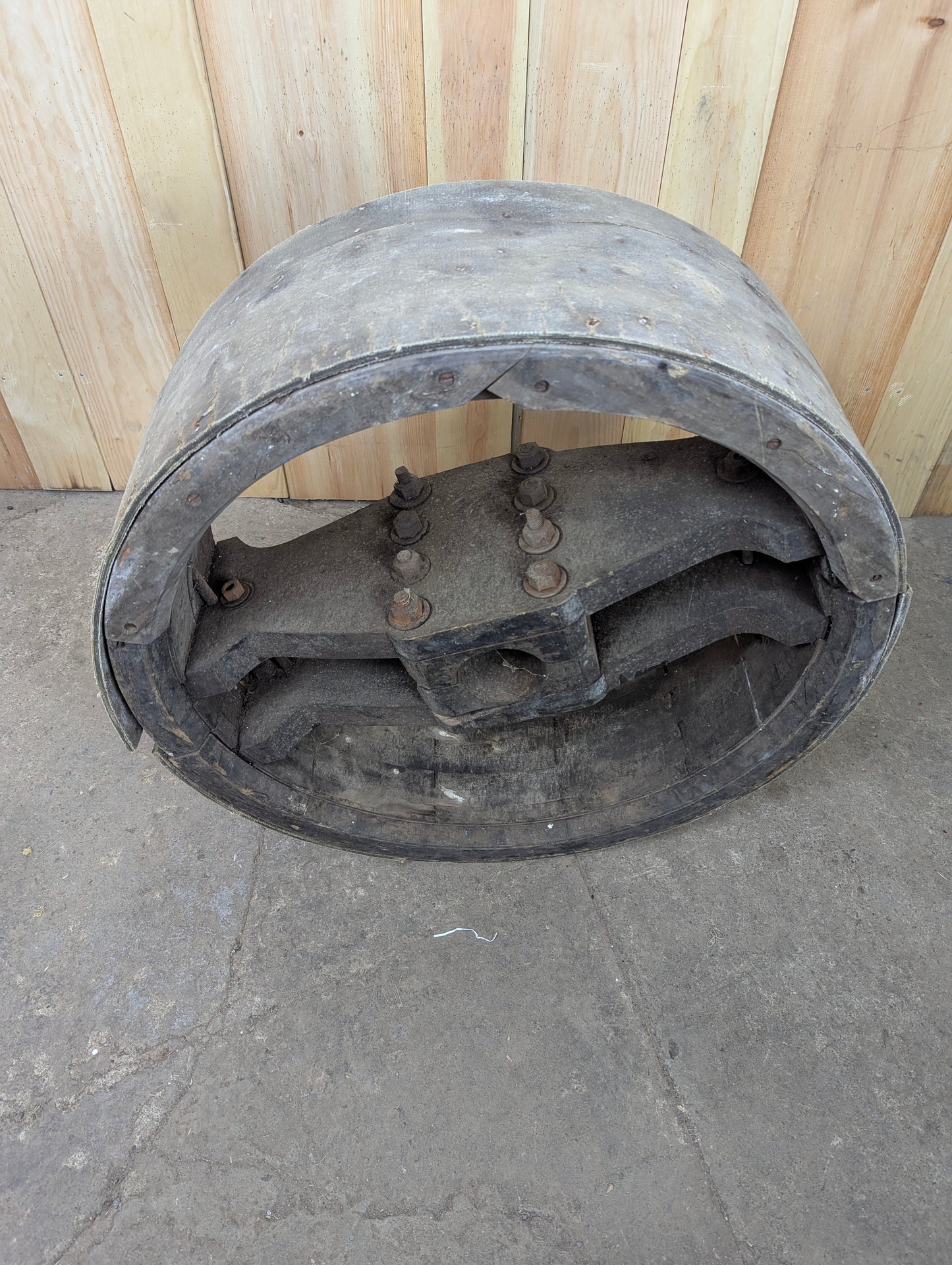 Large (~31”) Antique Wooden Belt Pulley Wheels
