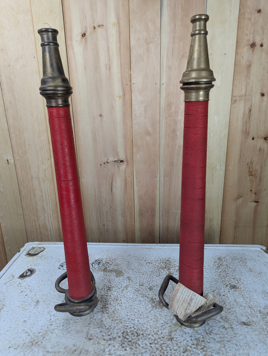 Vintage 30” Corded Brass Firefighter Playpipe Nozzle