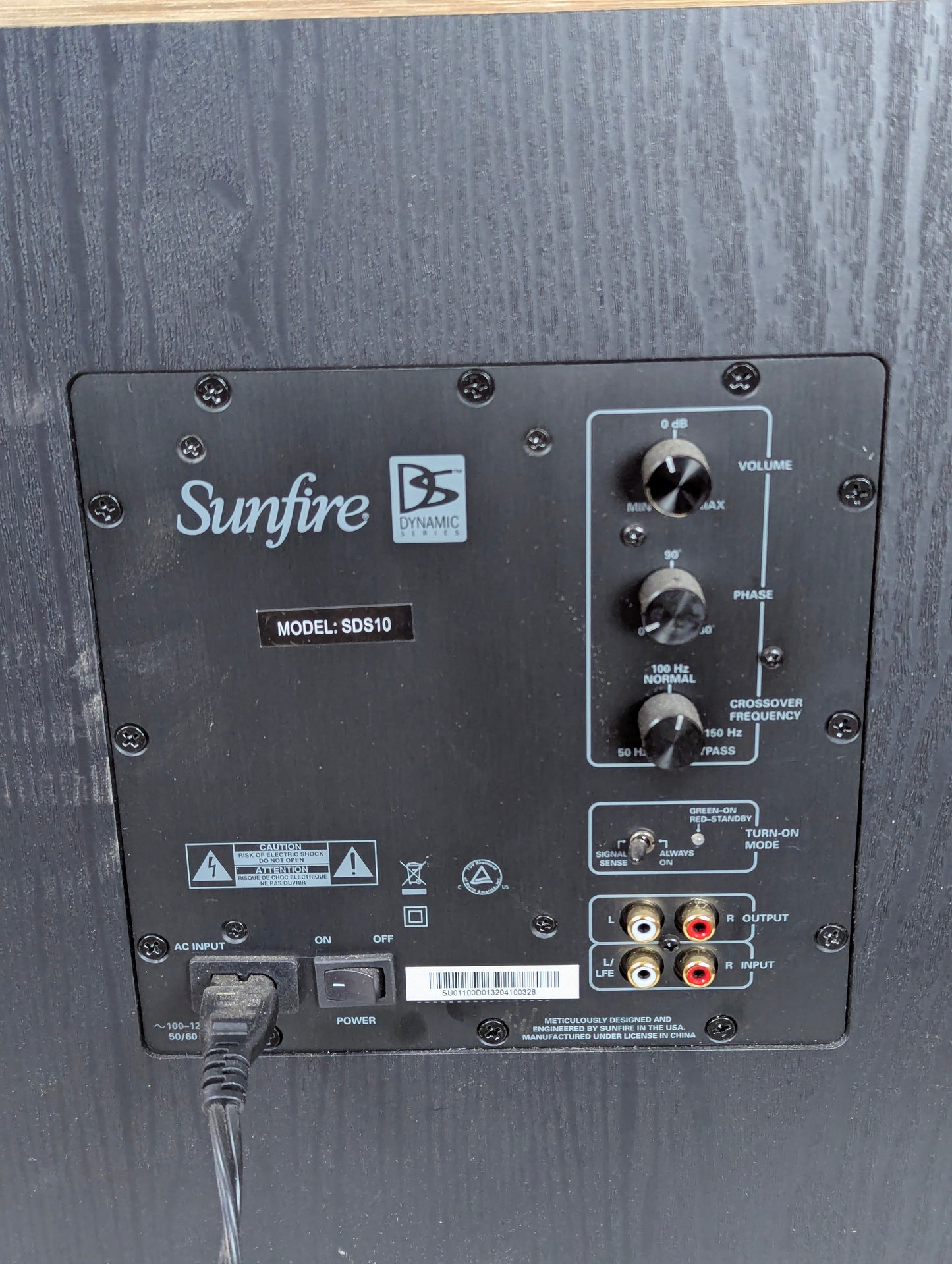 Sunfire Model SDS10 Dual 10” Driver Subwoofer