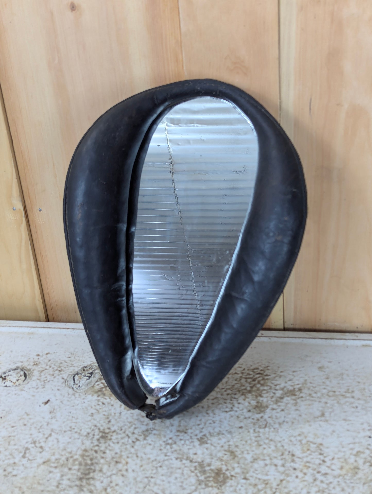 Vintage Leather Horse Collar Mirror