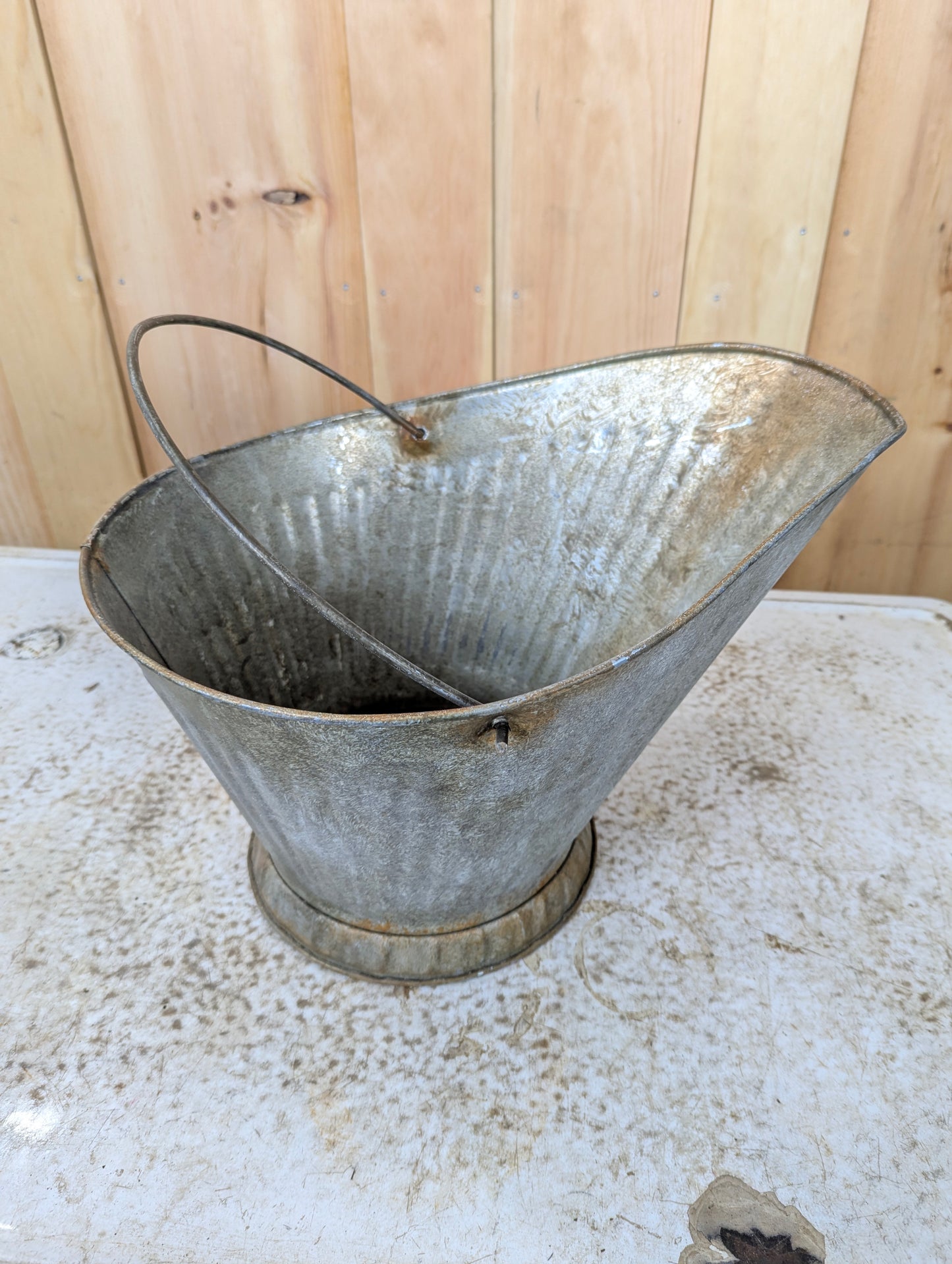 Vintage Steel Coal Bucket