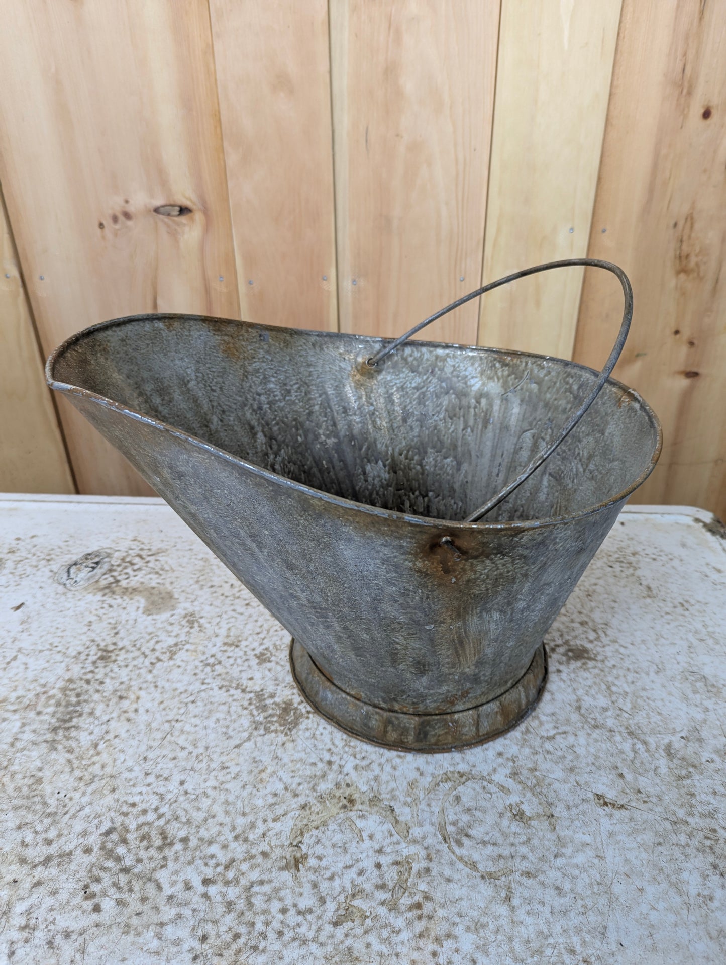 Vintage Steel Coal Bucket
